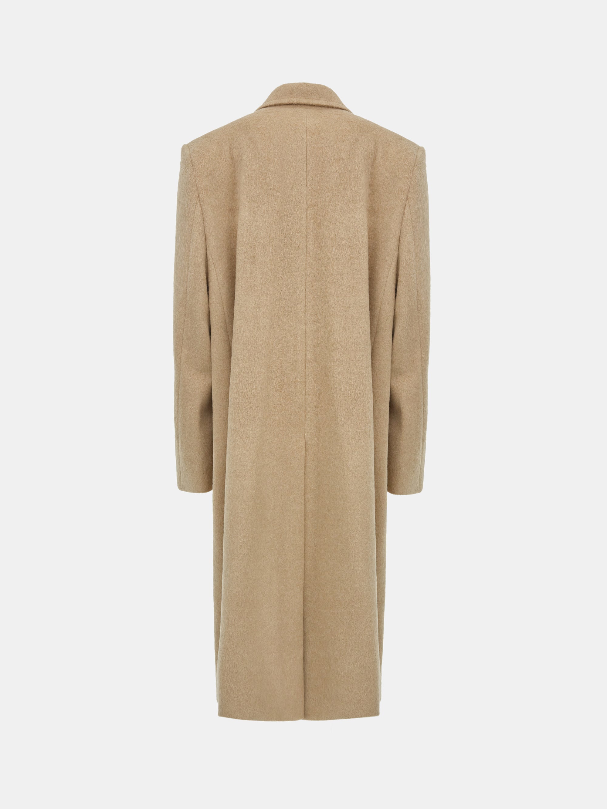 Oversized Brushed Coat, Beige