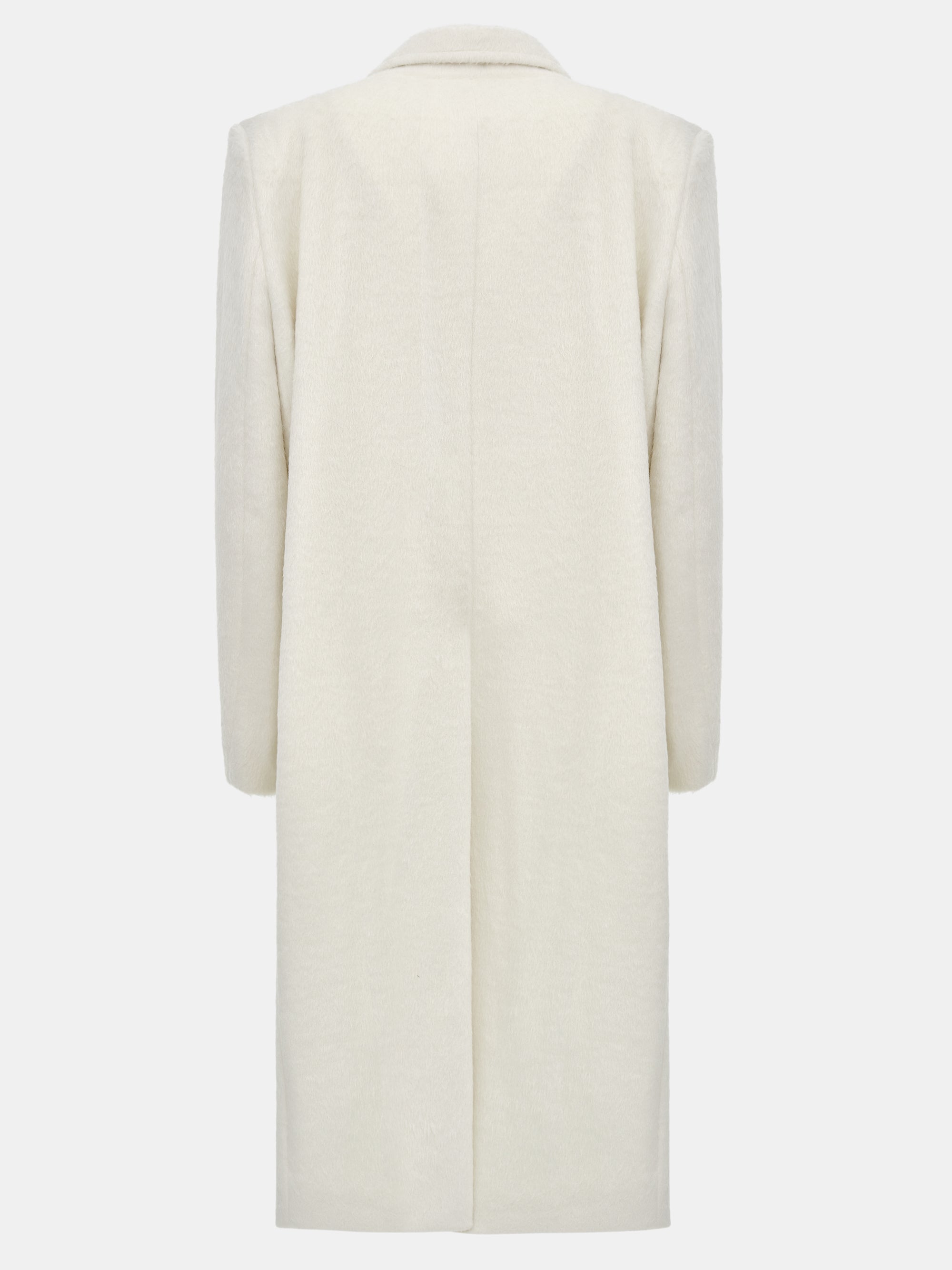 Oversized Brushed Coat, White