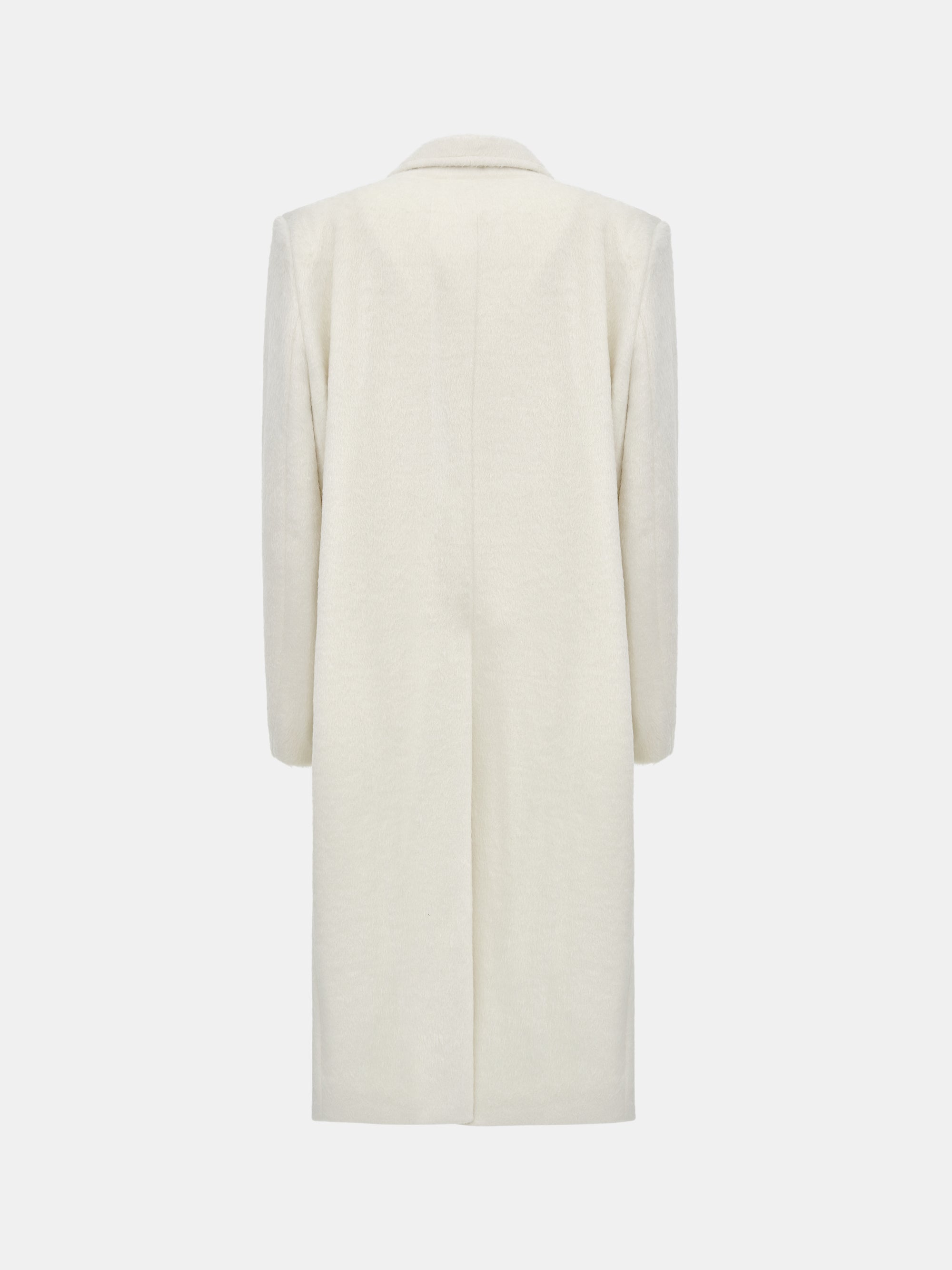 Oversized Brushed Coat, White