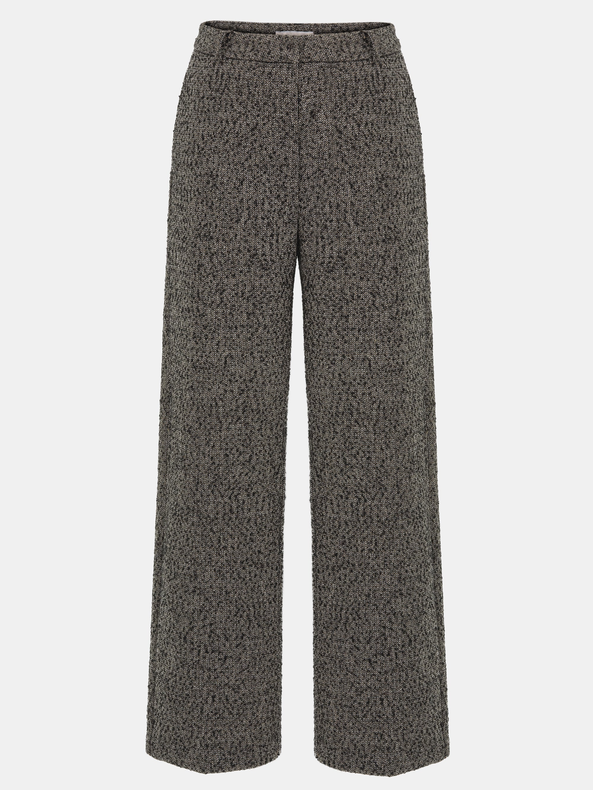 Wool-Blend Trousers, Black
