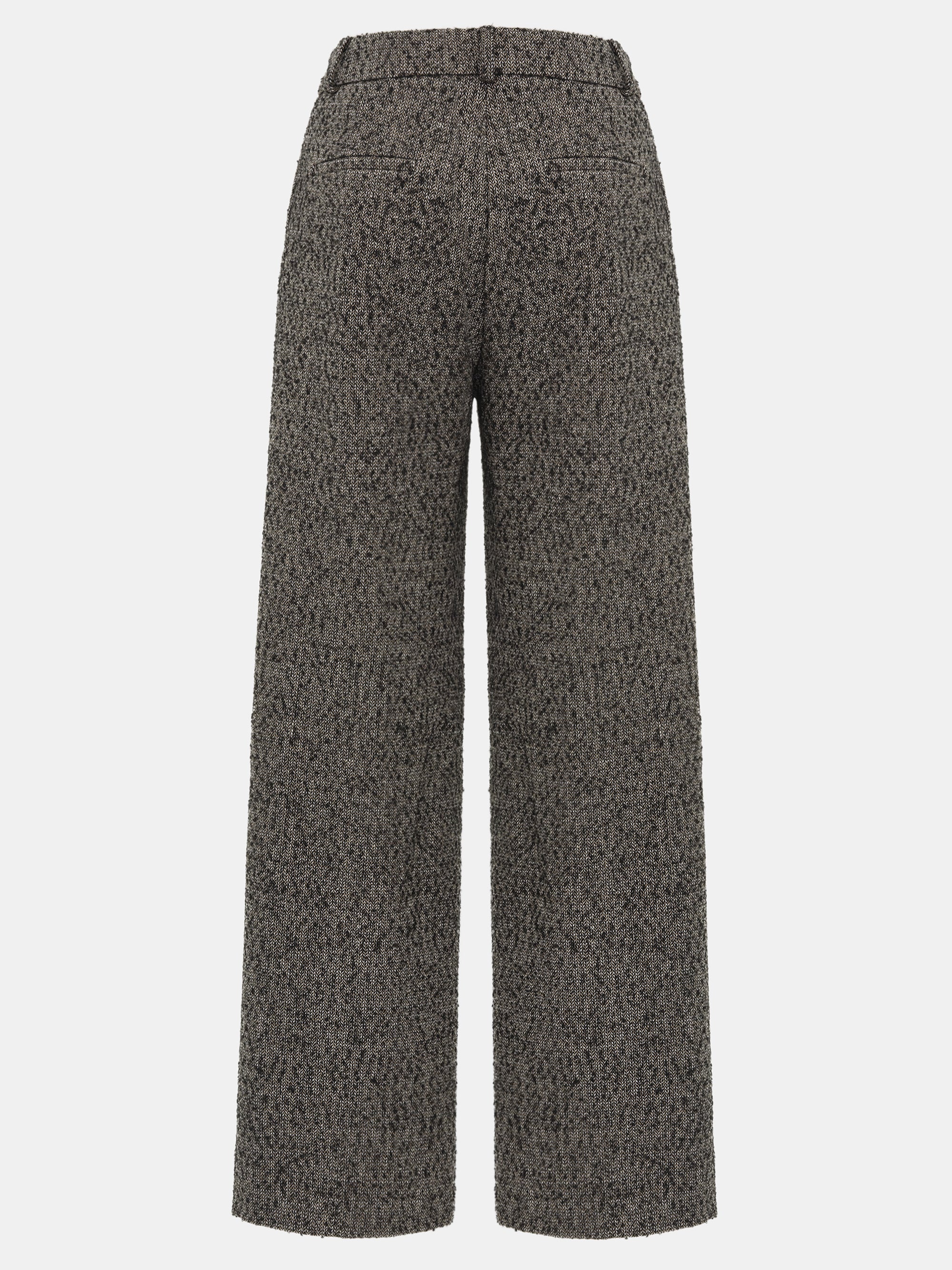 Wool-Blend Trousers, Black