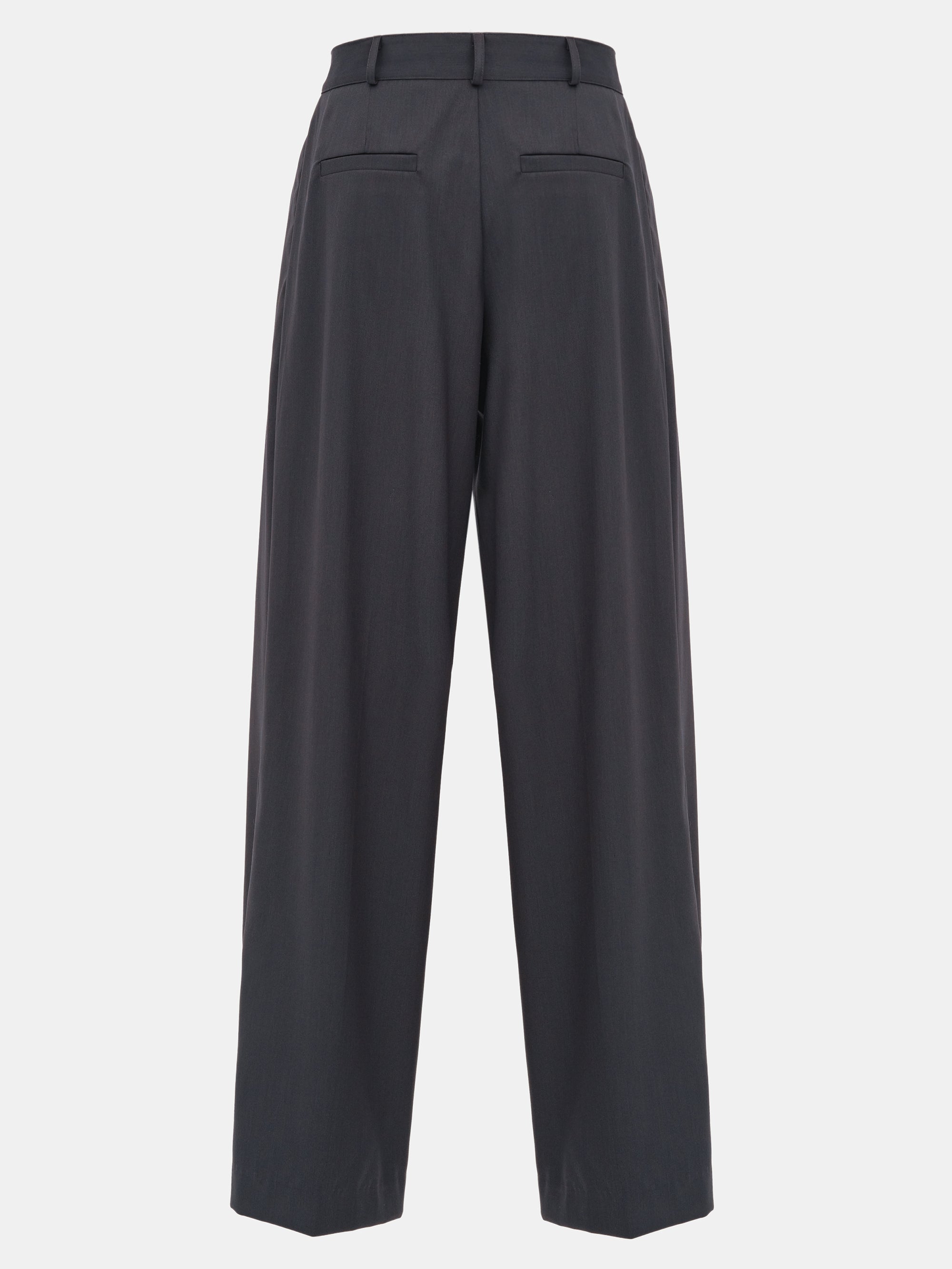 Wide Pleated Trousers, Charcoal