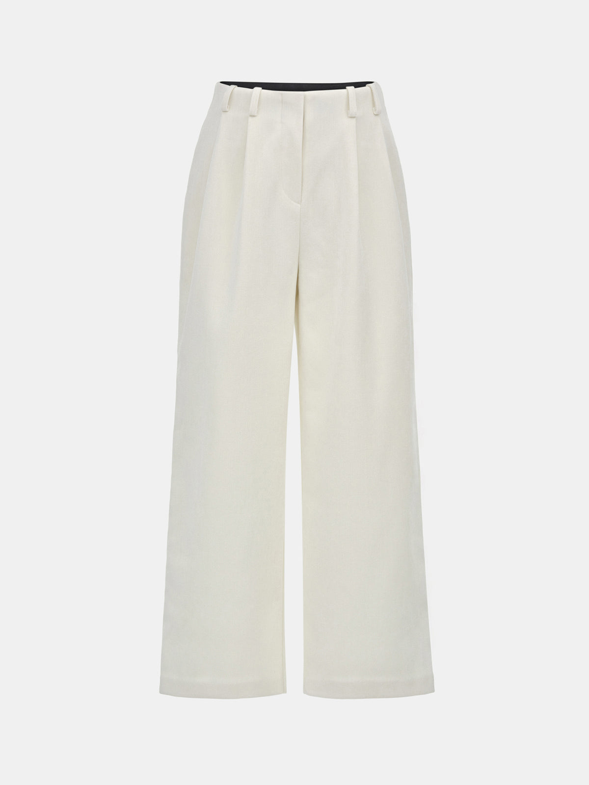 Ariste Elastic Waist Brushed Pants, Ivory