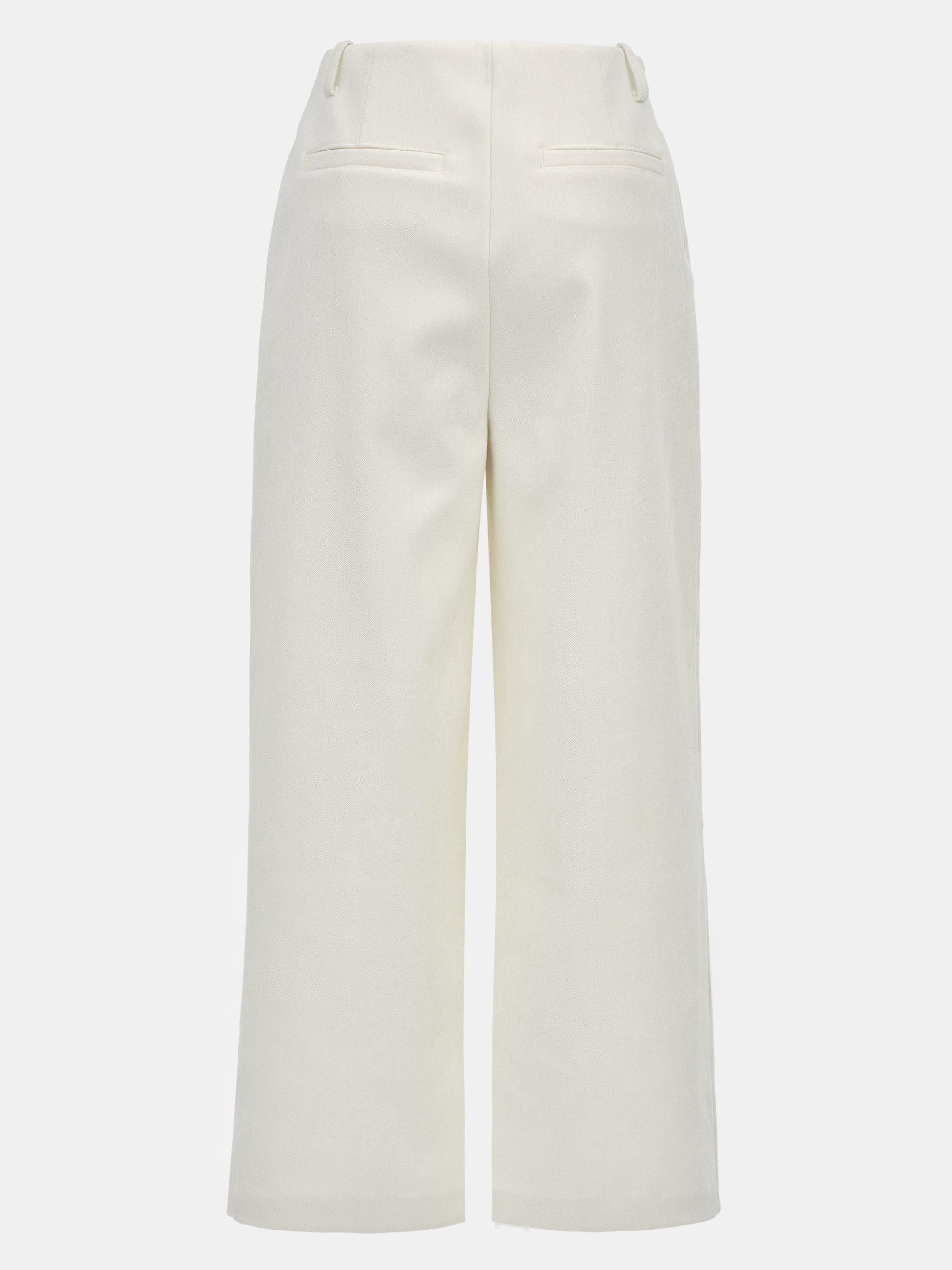 Elastic Waist Brushed Pants, Ivory