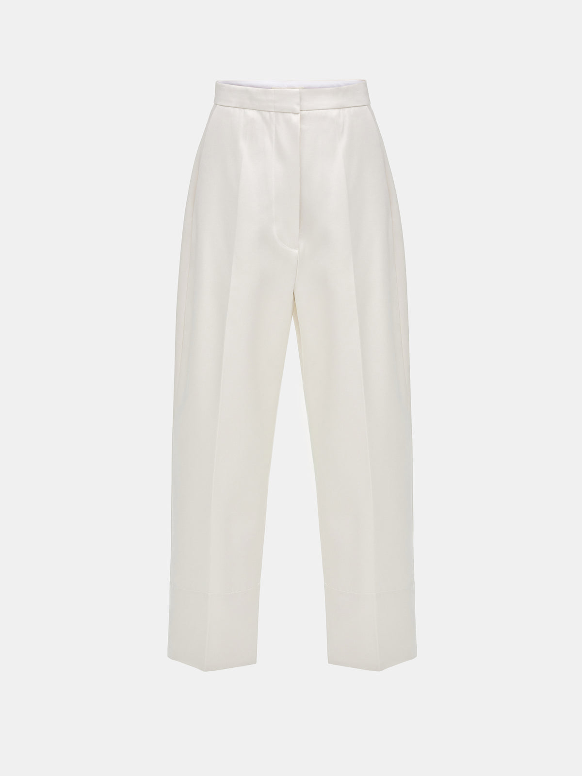 Ocelia Satin Tuxedo Trousers, White