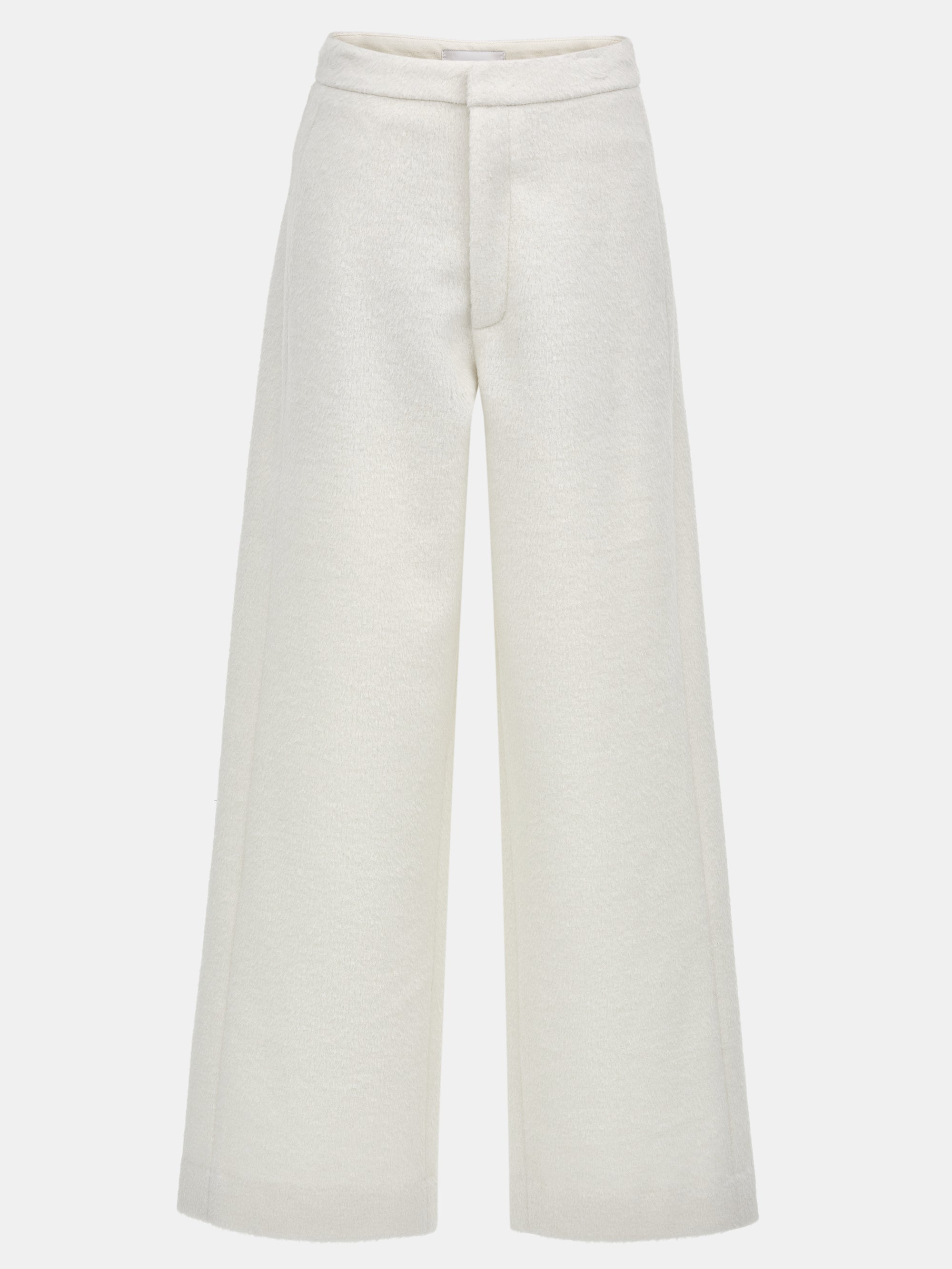 Brushed Tailored Trousers, Ivory