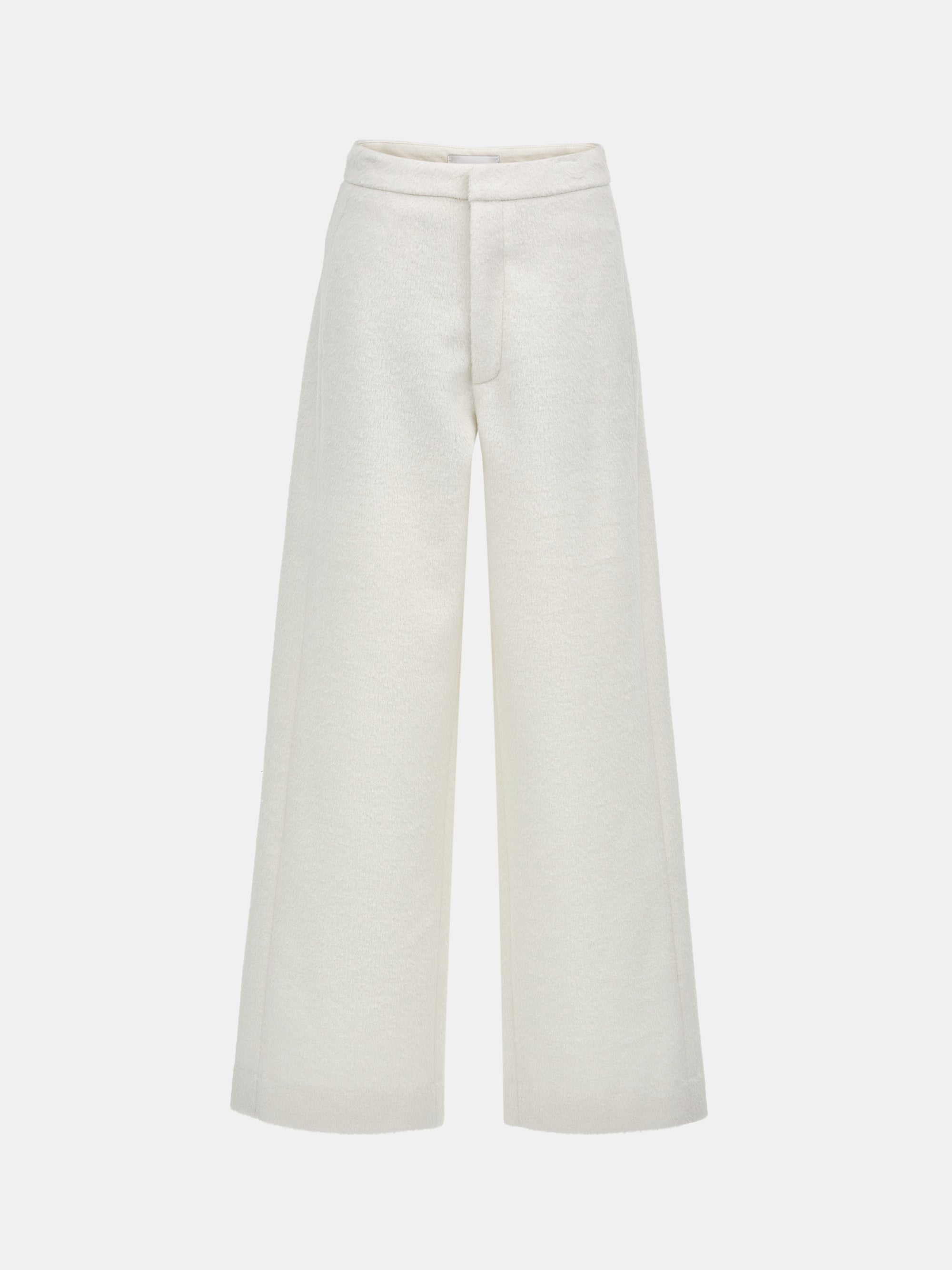 Brushed Tailored Trousers, Ivory