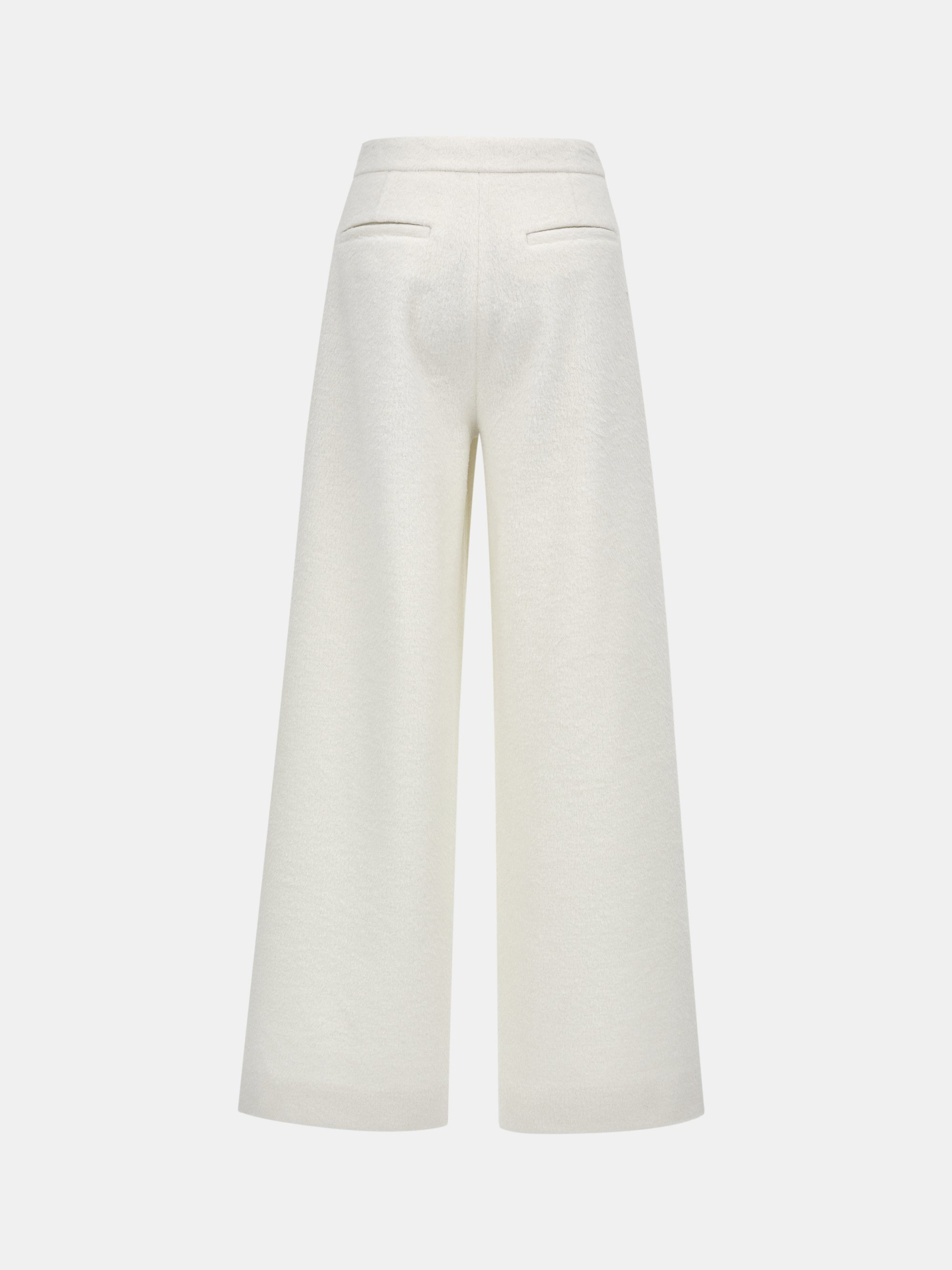 Brushed Tailored Trousers, Ivory