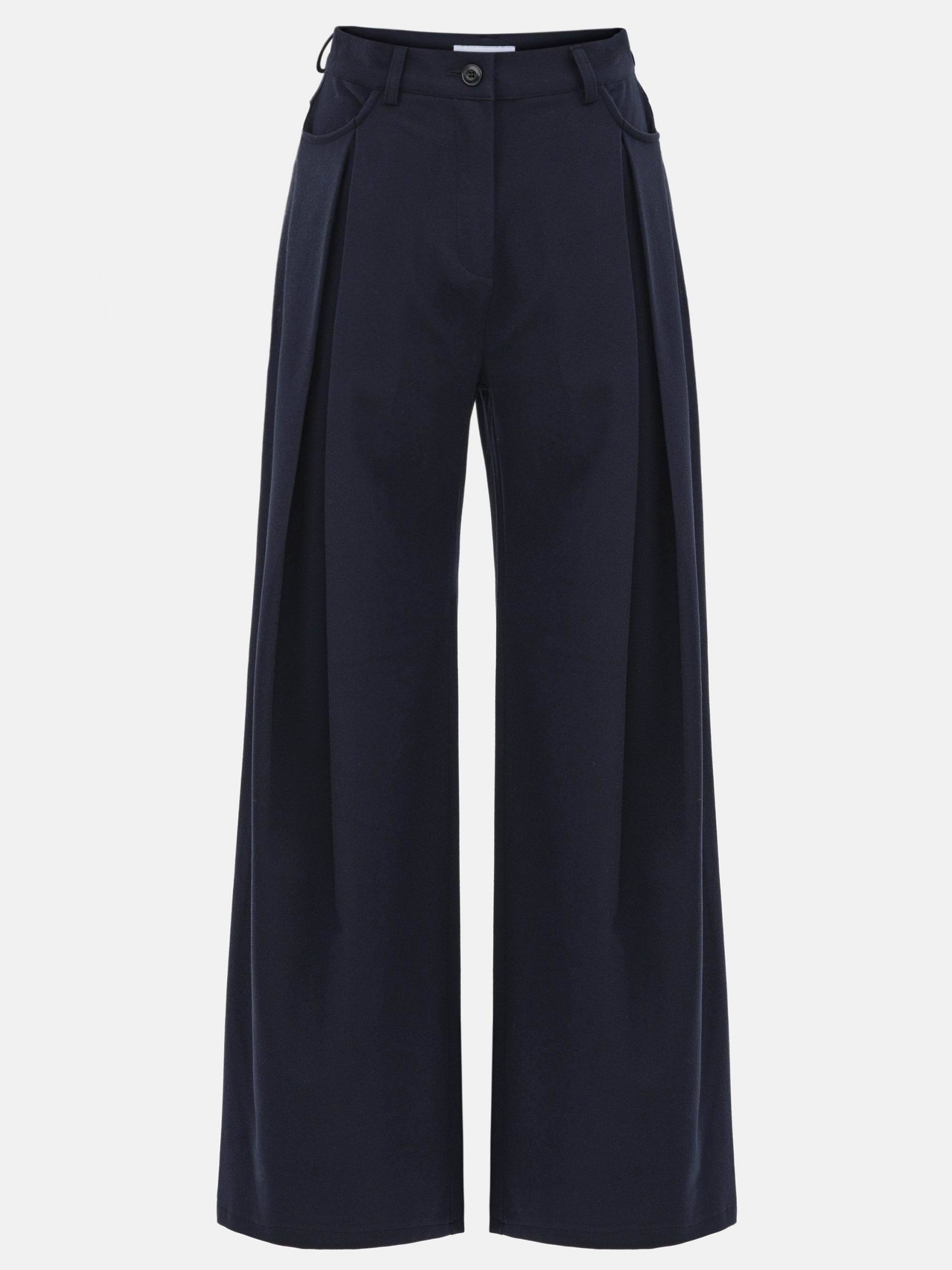 Pleated Trousers, Navy