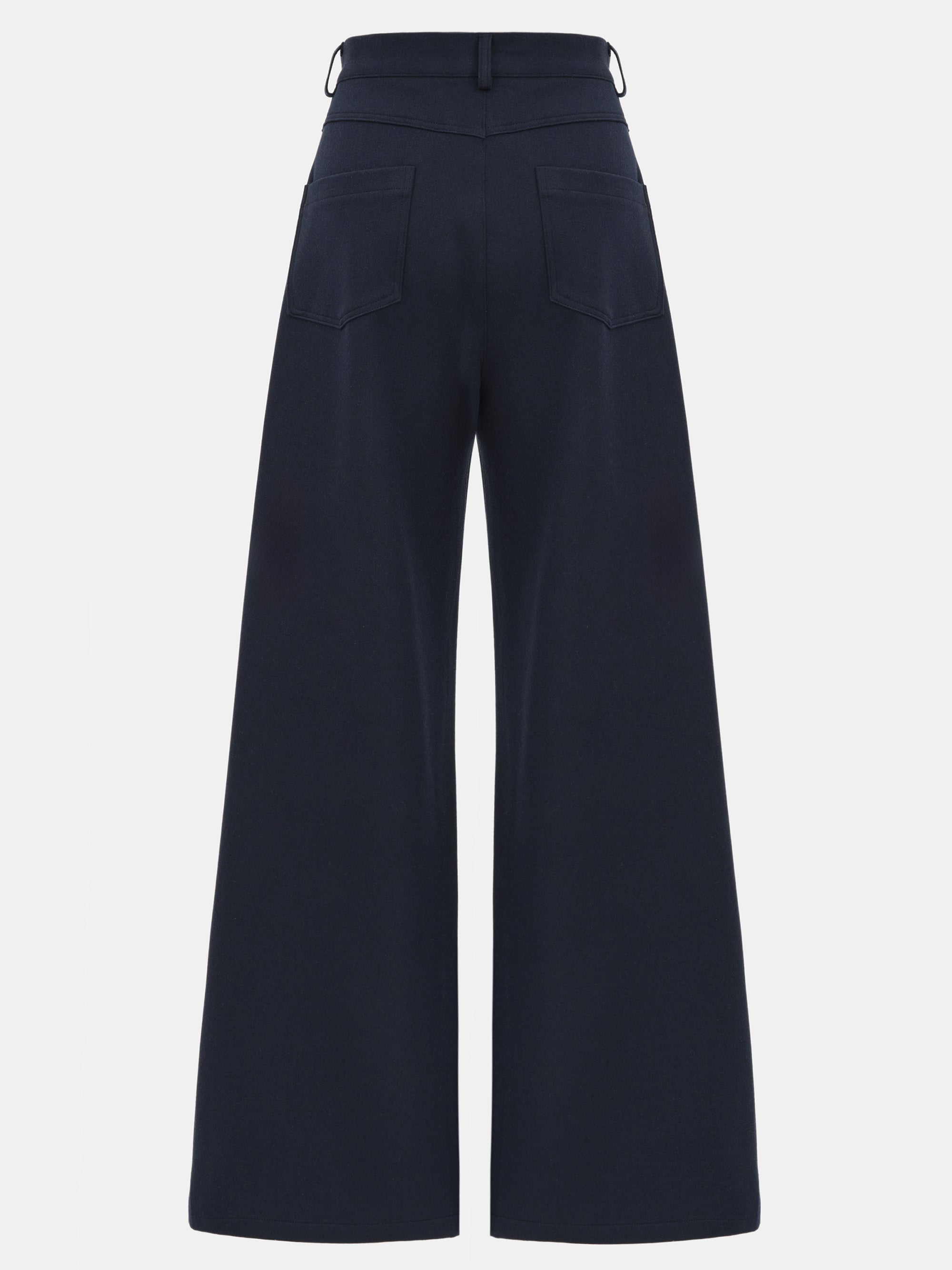 Pleated Trousers, Navy