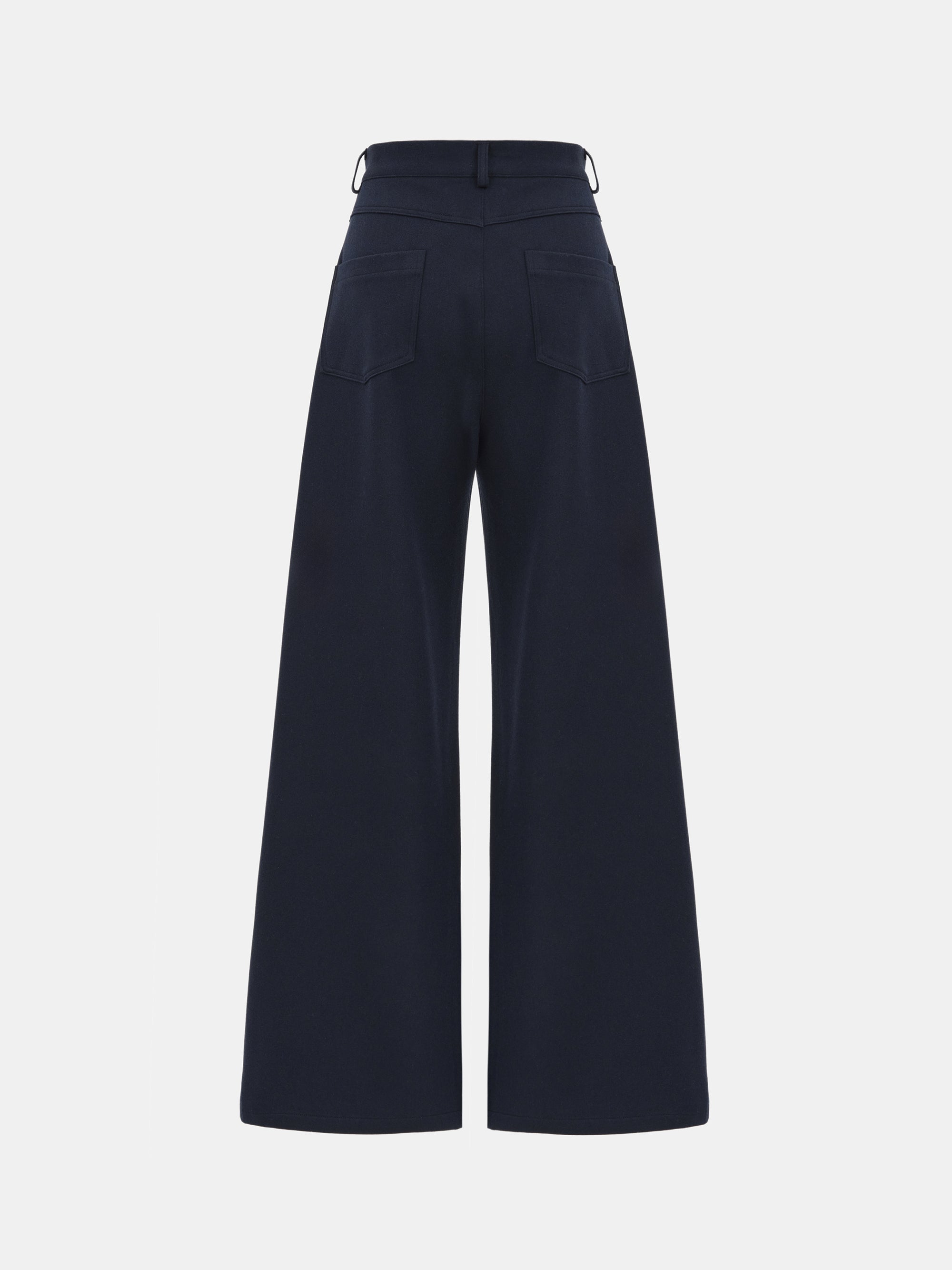 Pleated Trousers, Navy