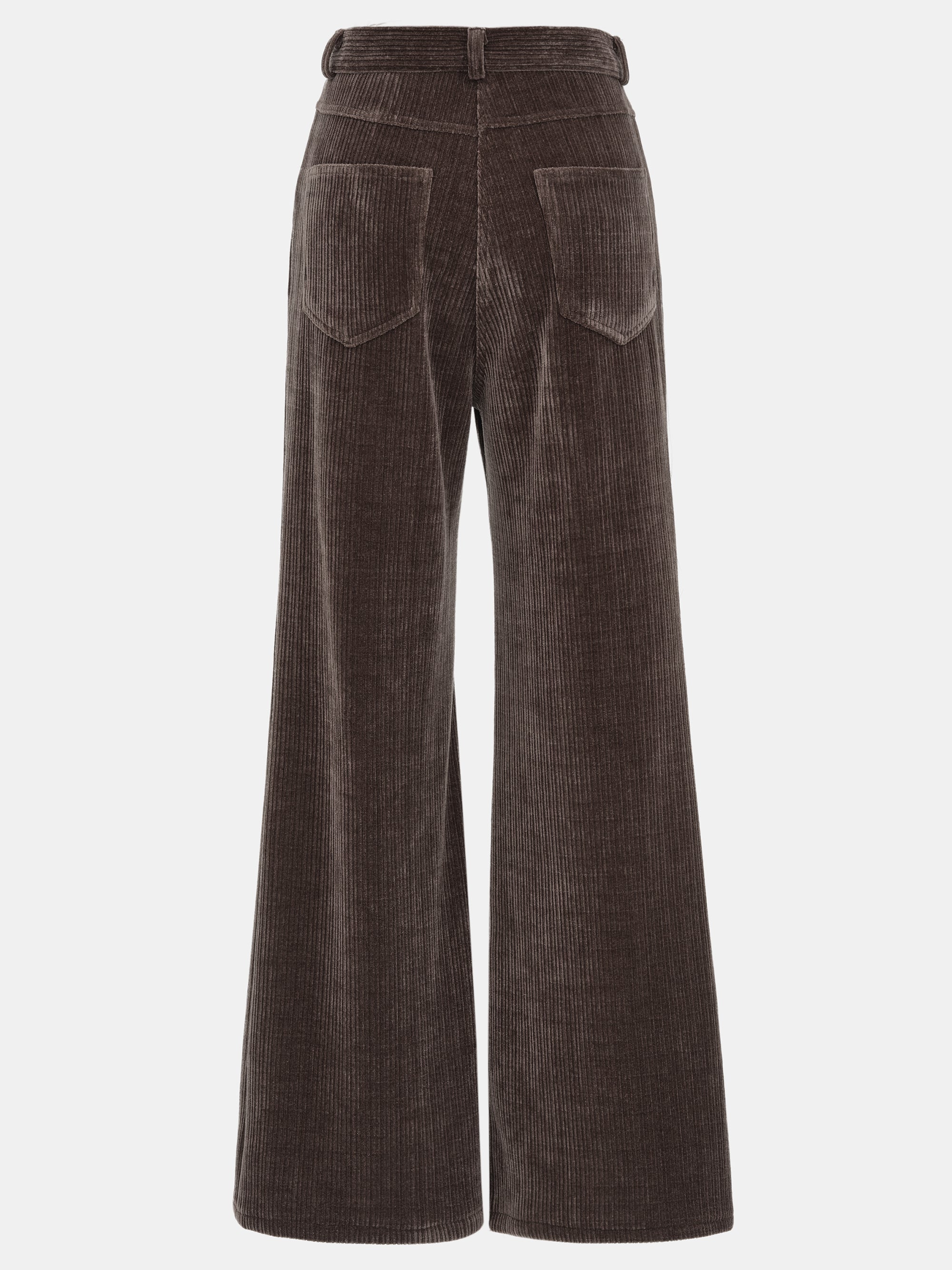 Flared Corduroy Velvet Pants, Brown