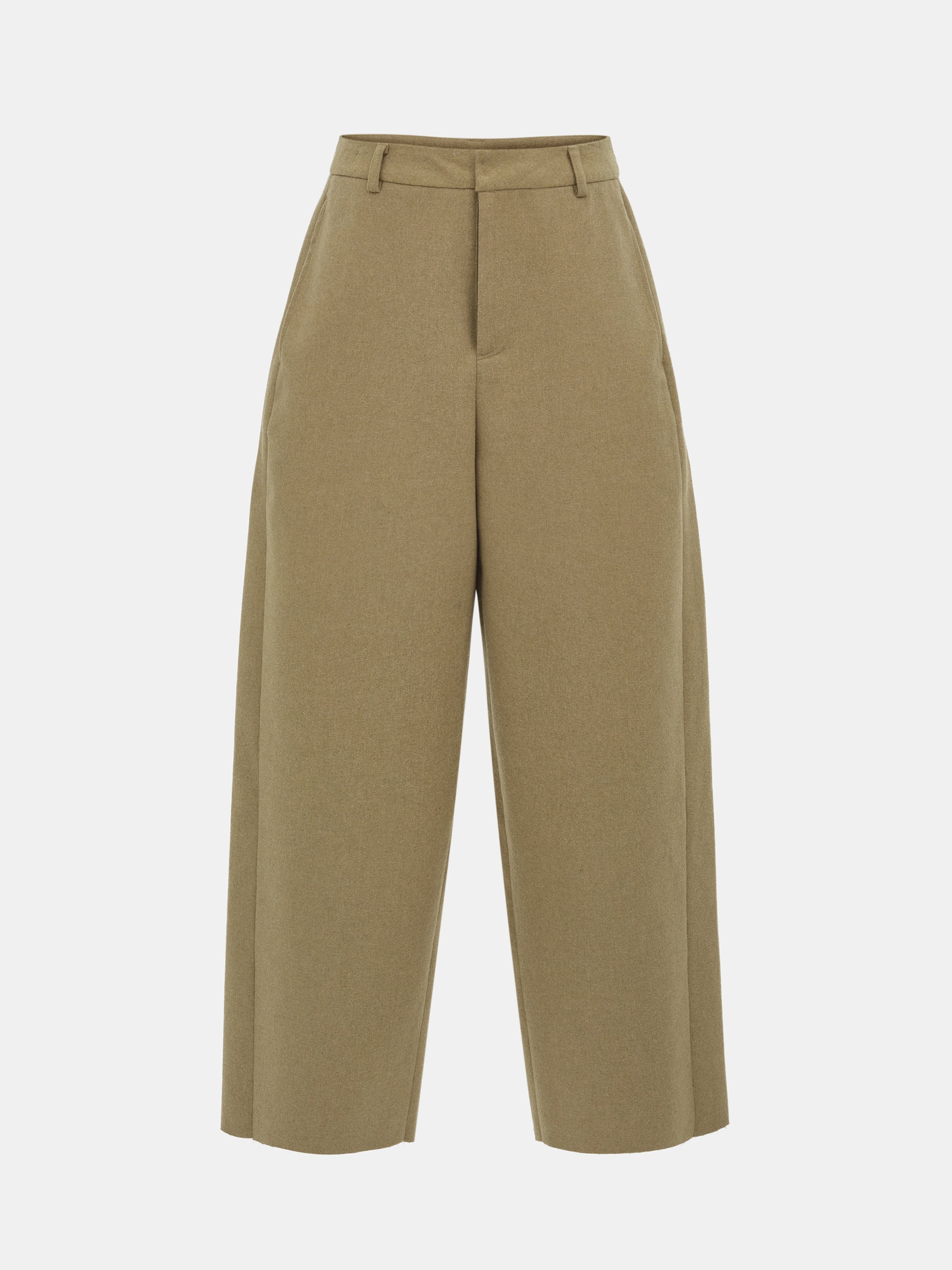 Wide-Leg Trousers, Beige
