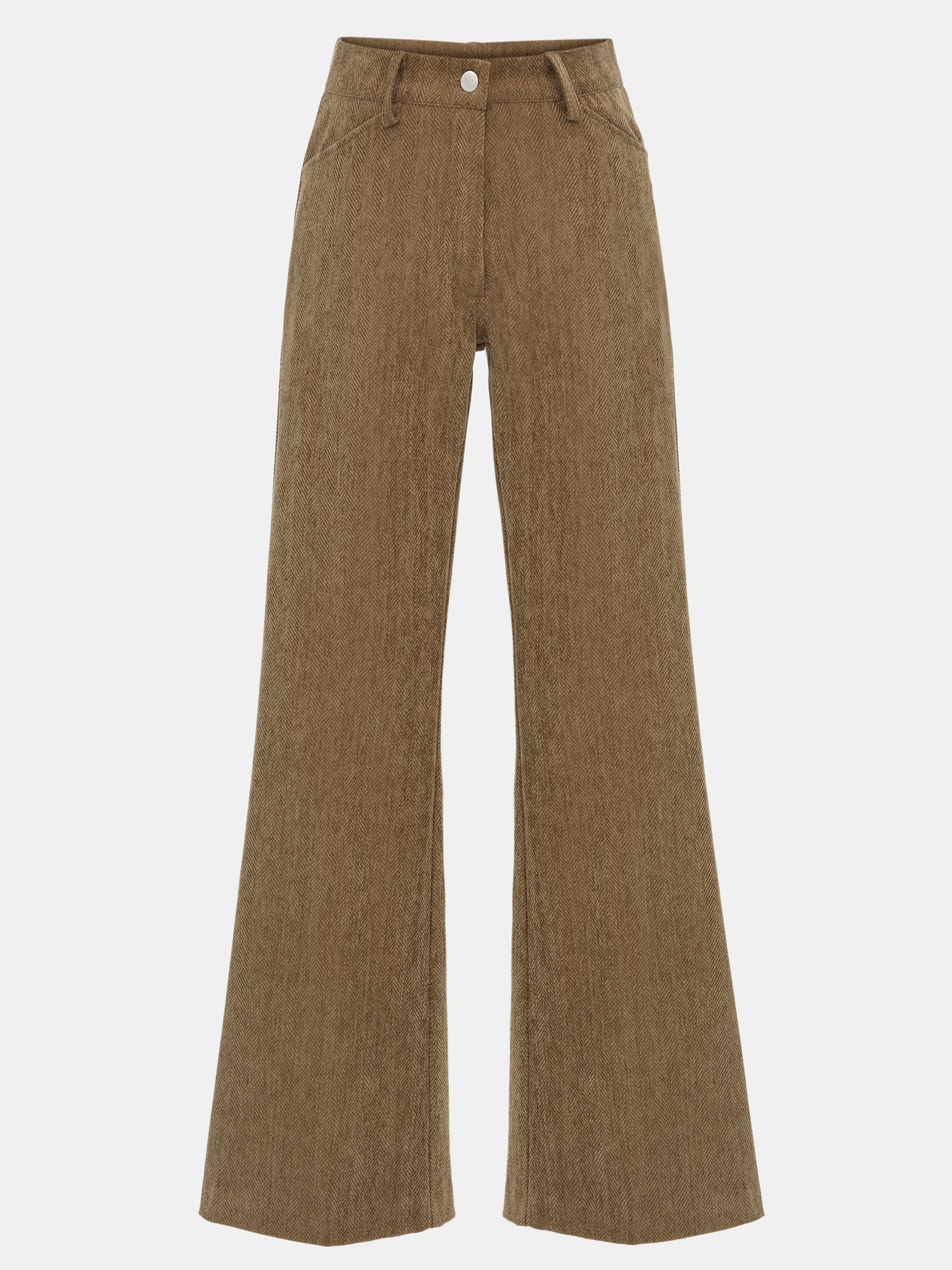 Tailored Corduroy Velvet Pants, Brown