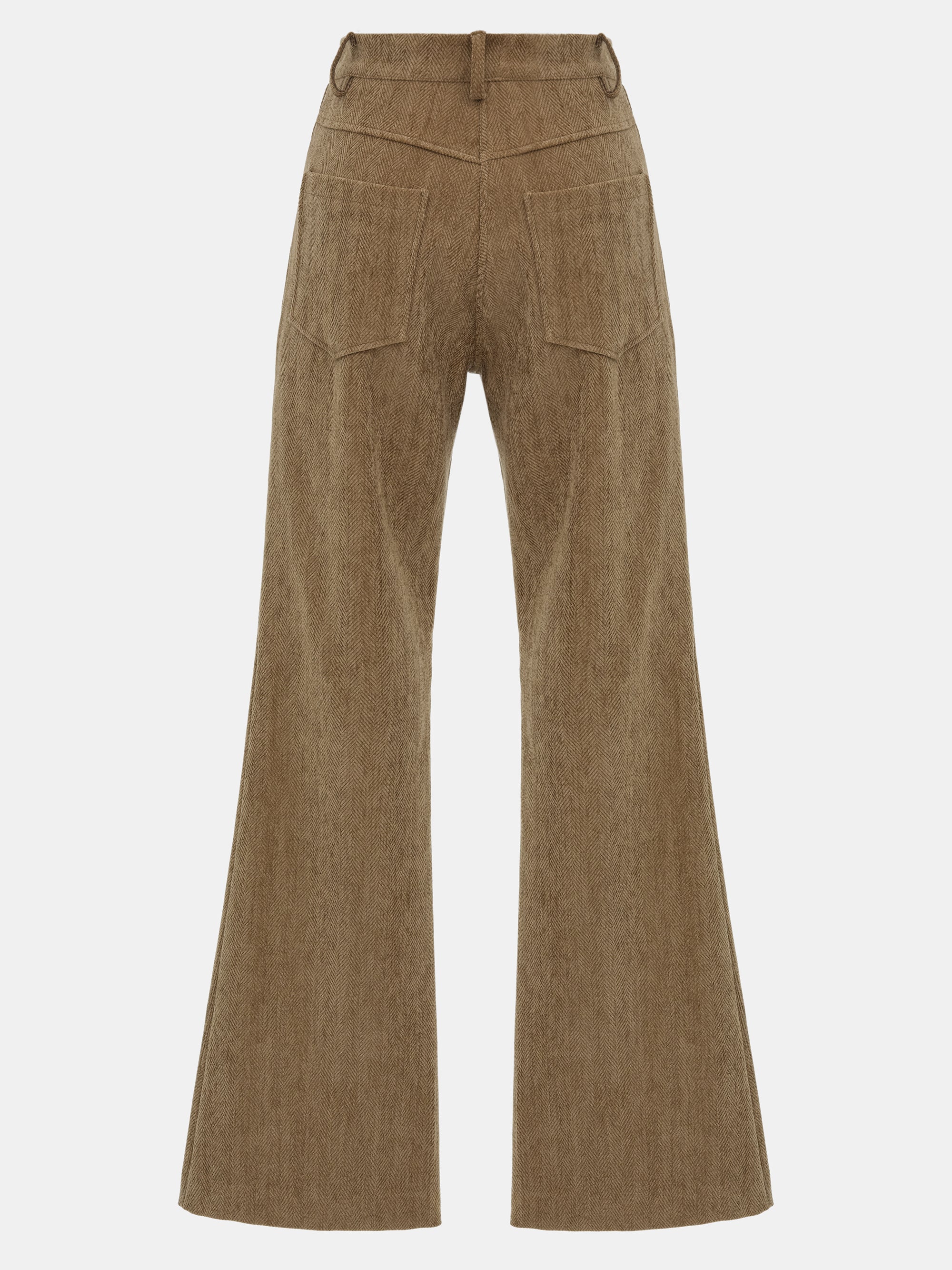 Tailored Corduroy Velvet Pants, Brown