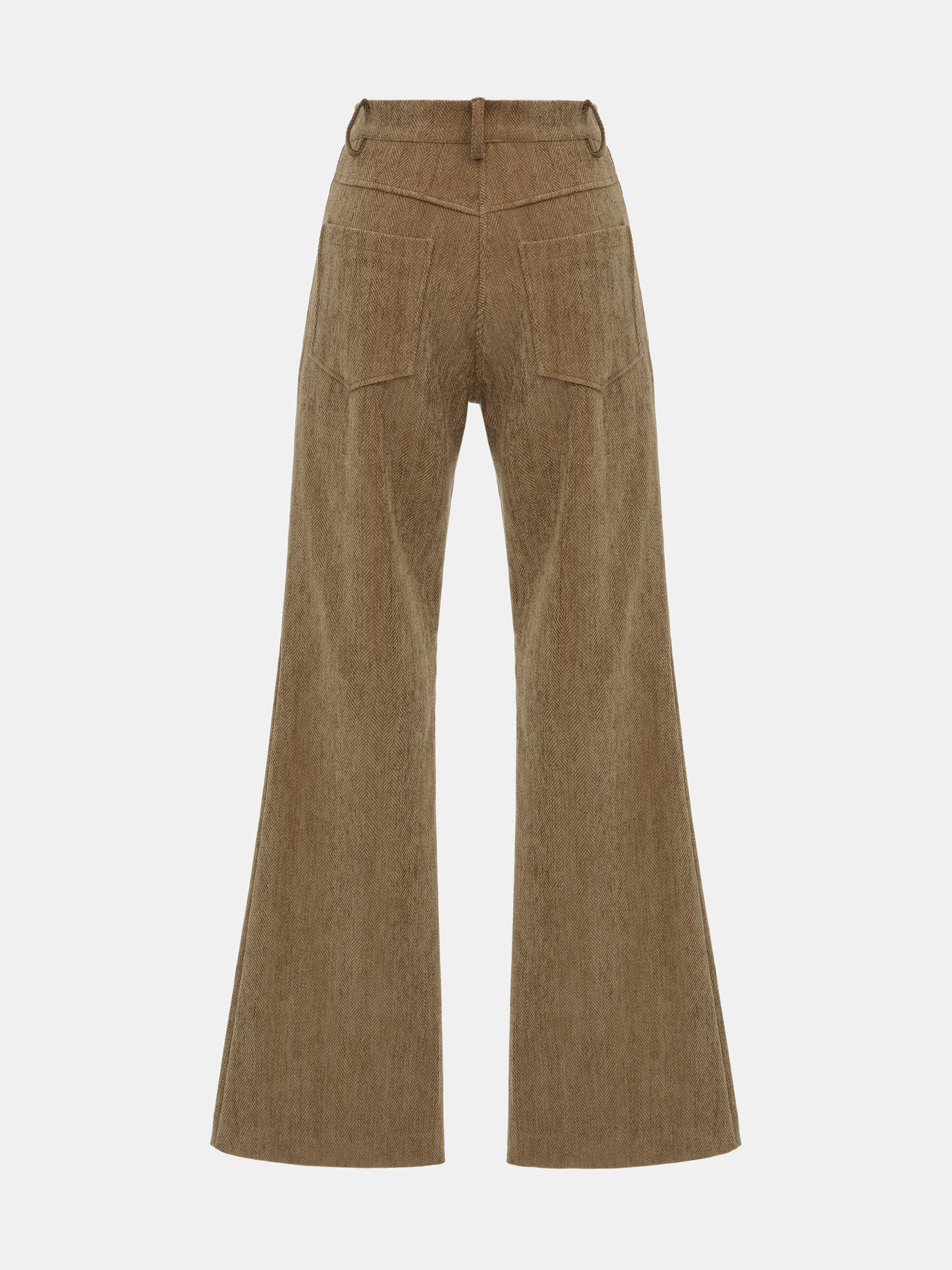 Tailored Corduroy Velvet Pants, Brown