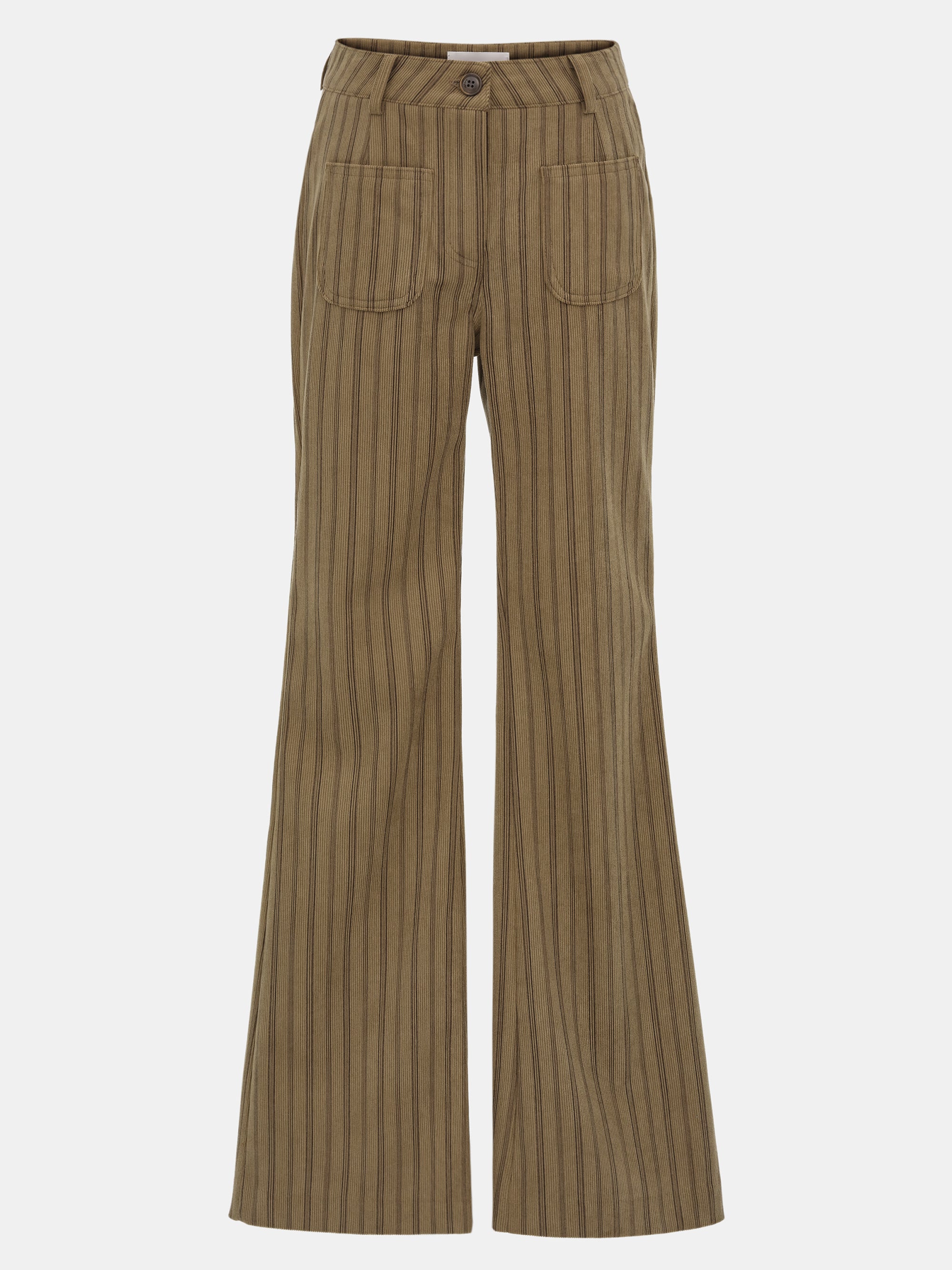 Striped Pocket Trousers, Brown
