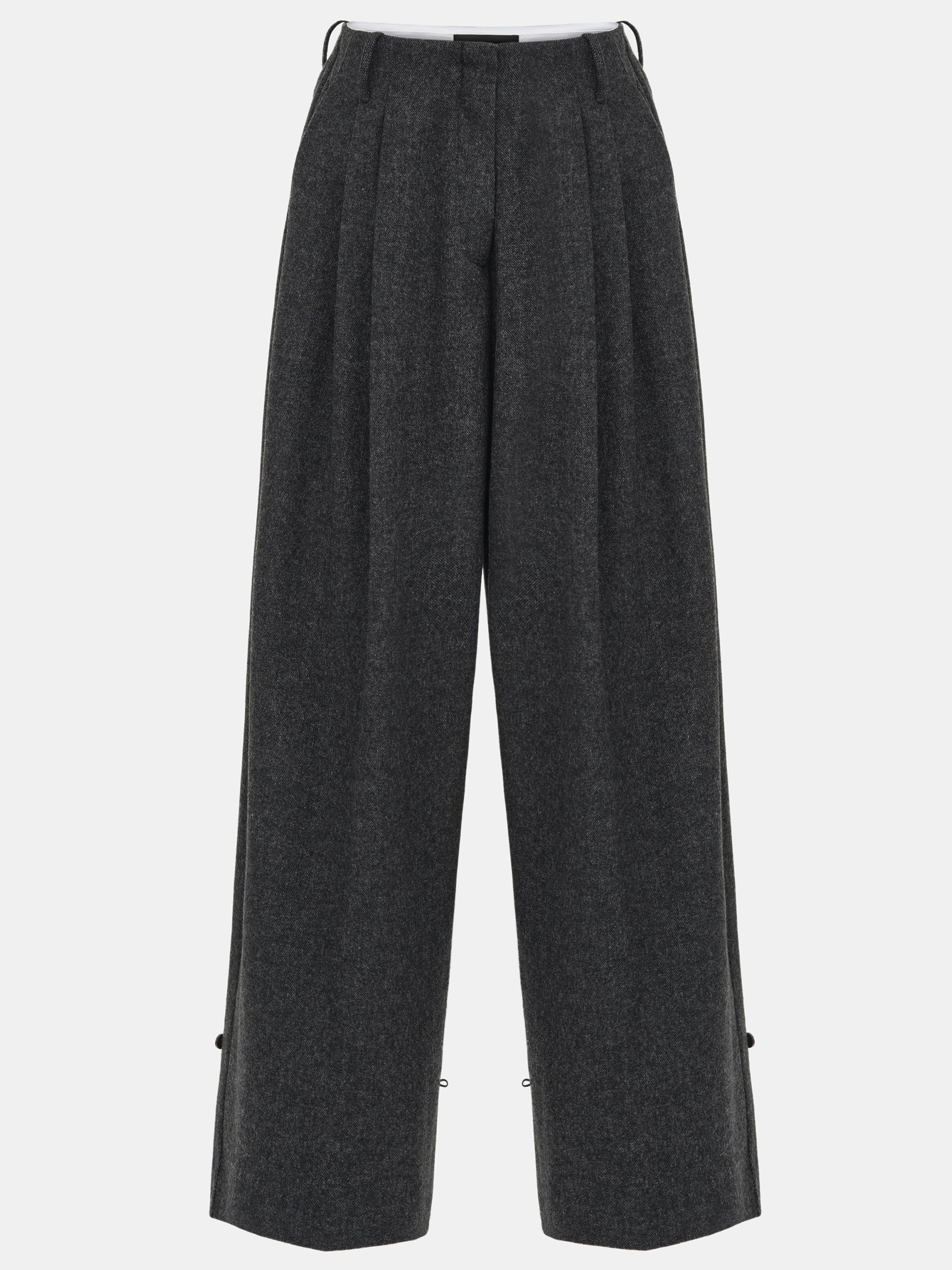Button Tapered Trousers, Charcoal