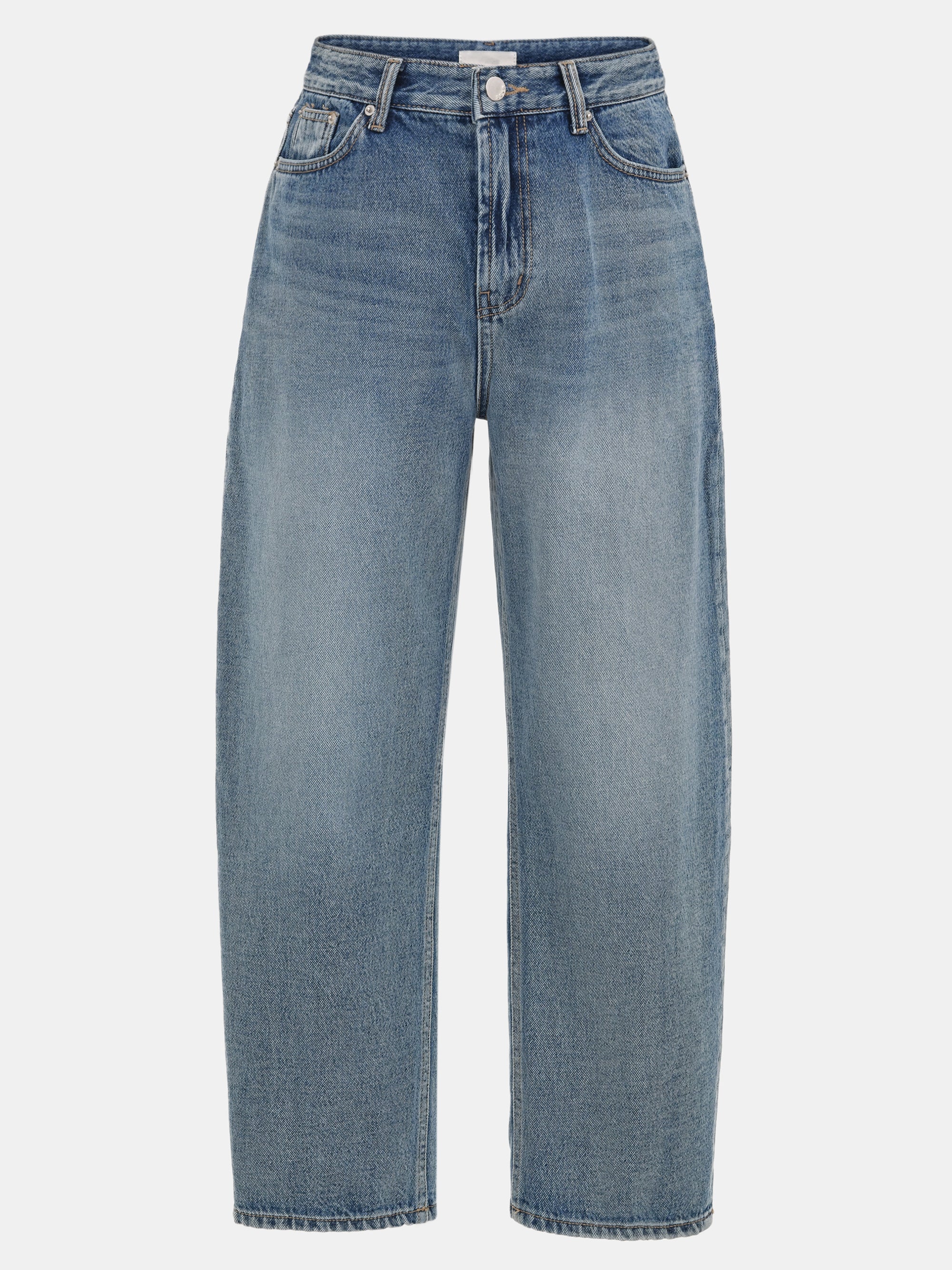 Washed Mom Fit Jeans, Blue