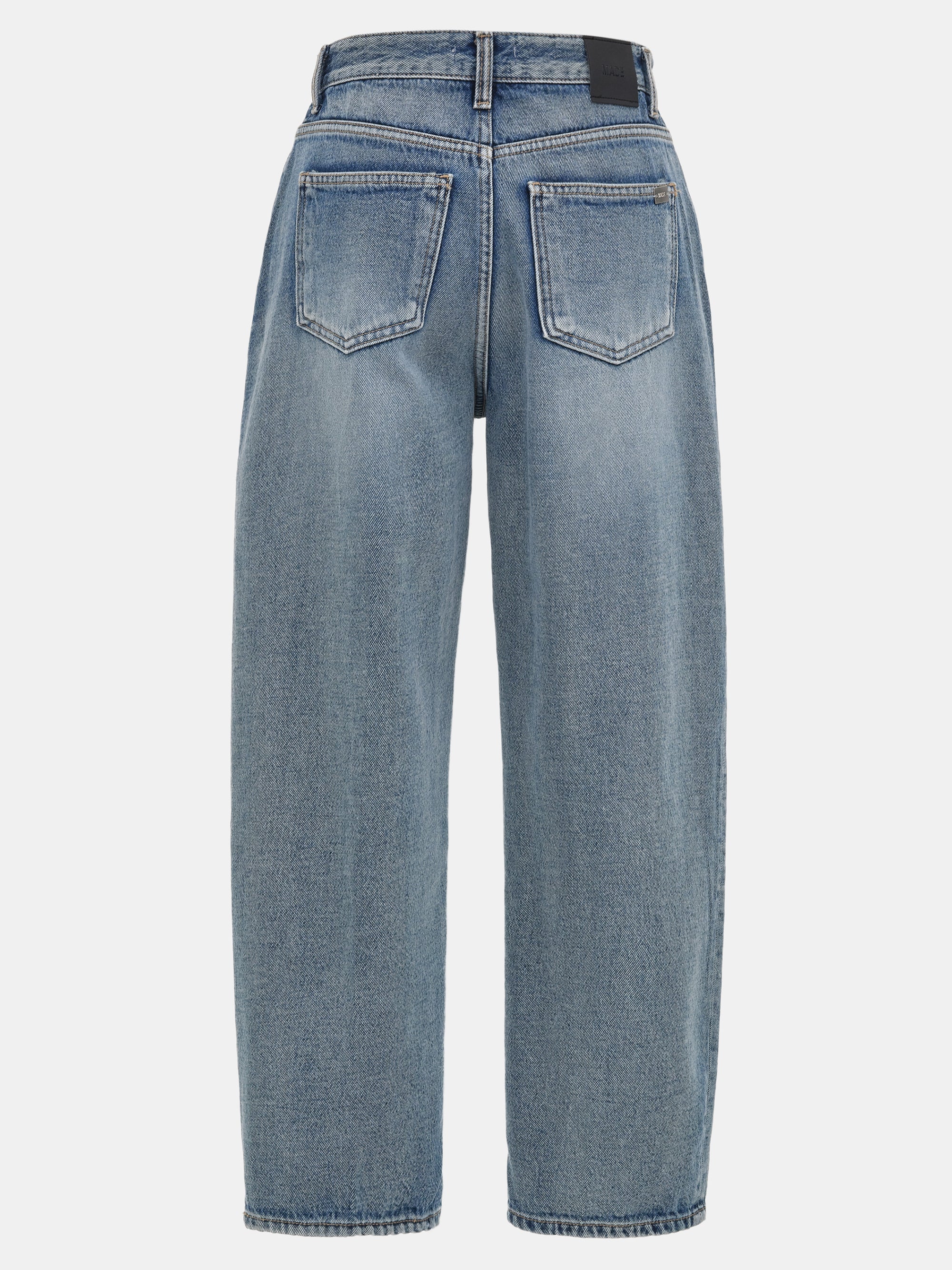 Washed Mom Fit Jeans, Blue