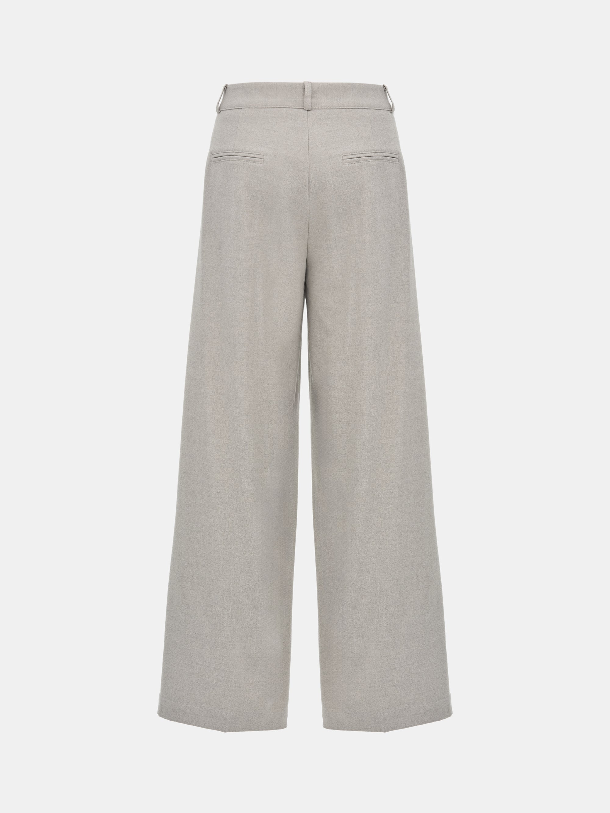 Button Tab Trousers, Greige