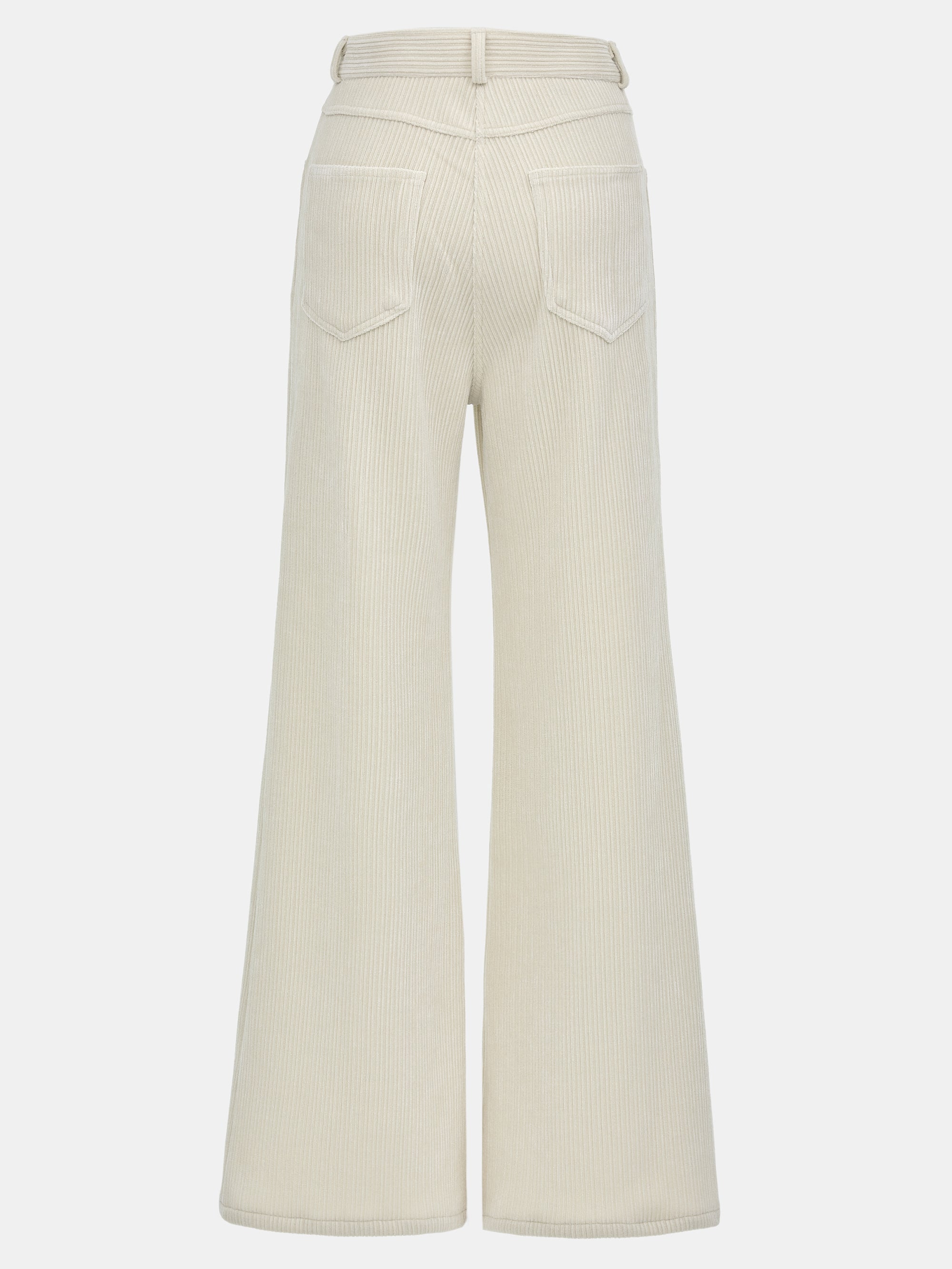 Flared Corduroy Velvet Pants, Ivory