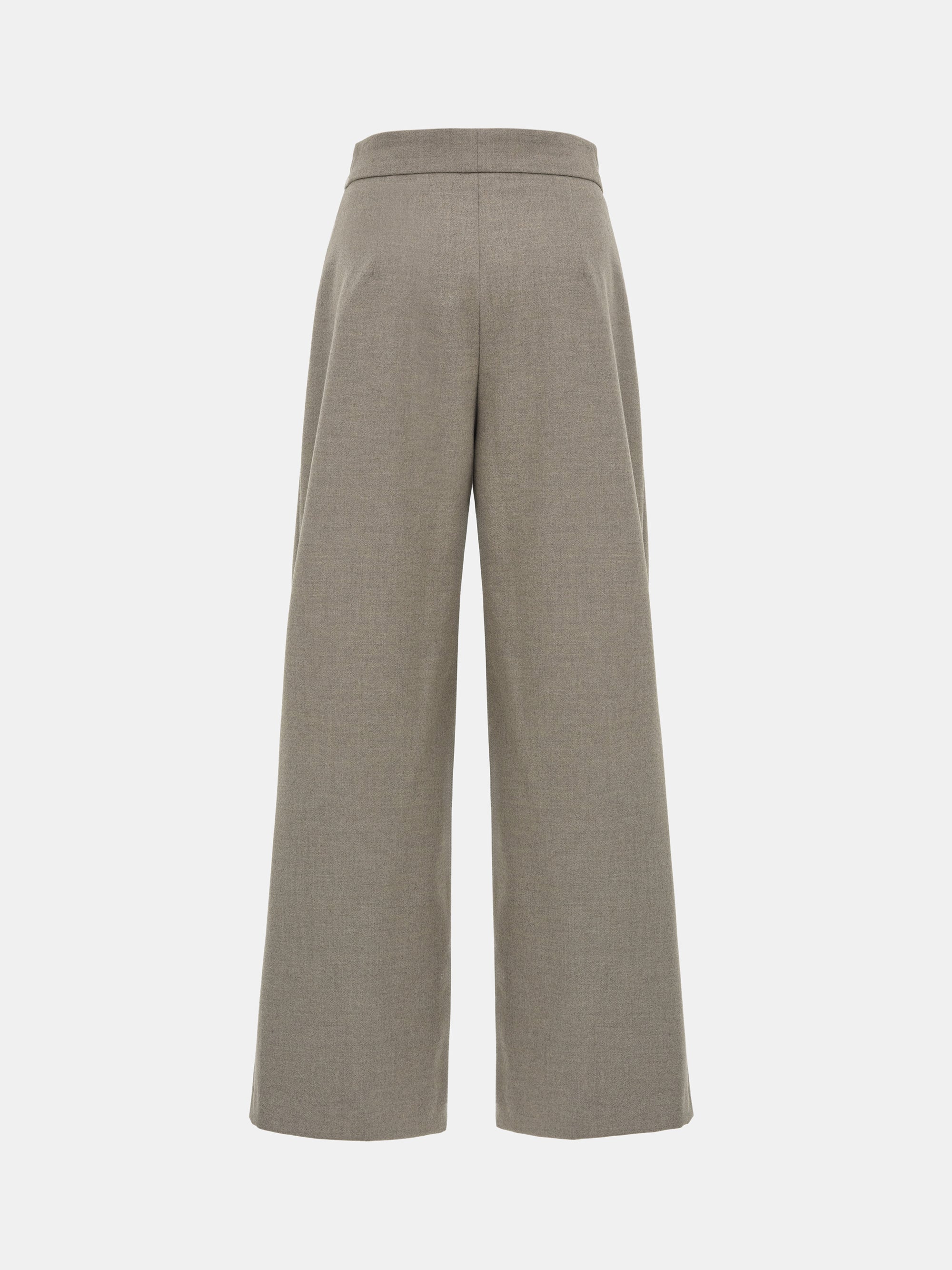 Double Pleated Trousers, Khaki