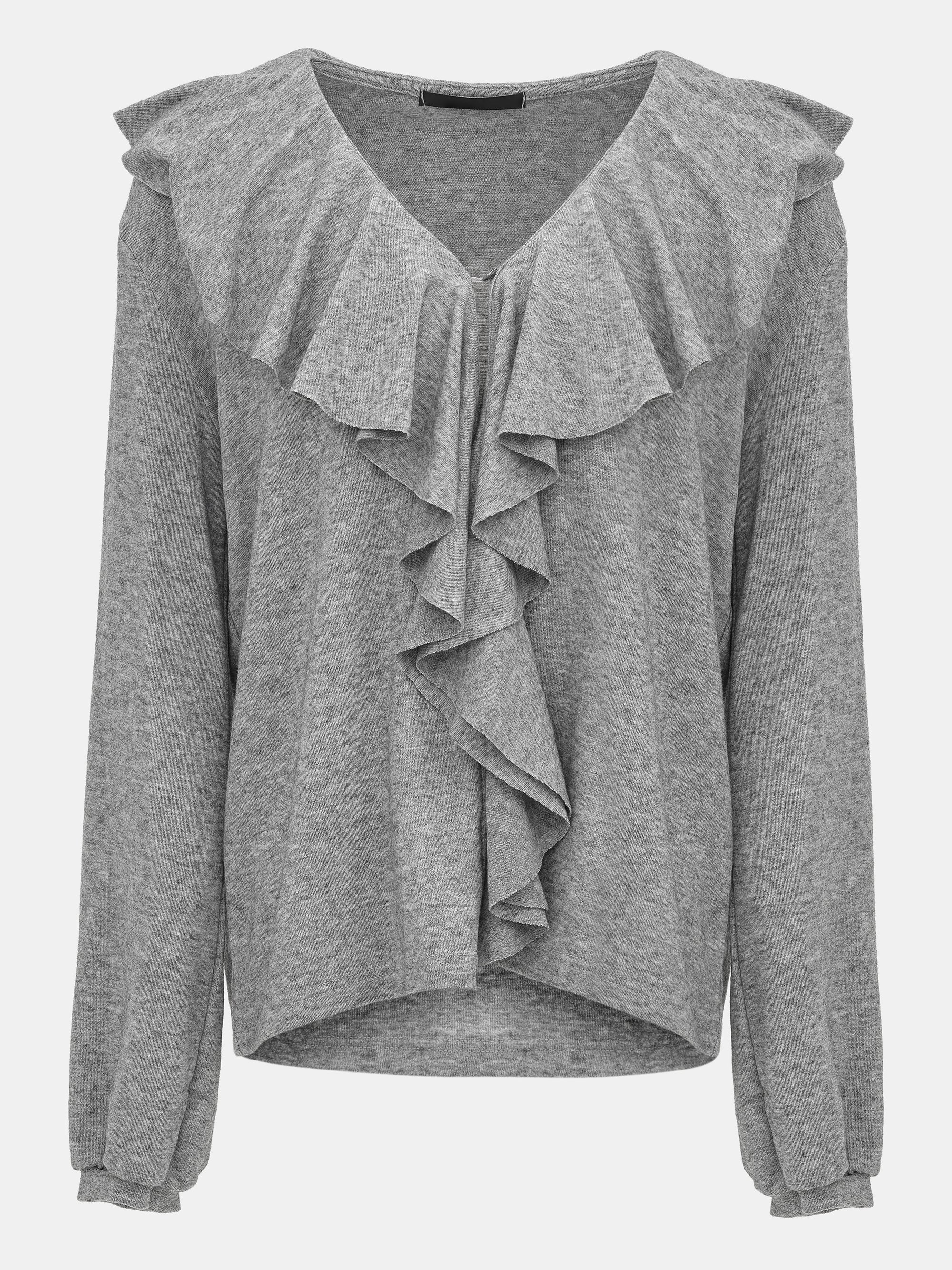 Frill-Collar Top, Grey