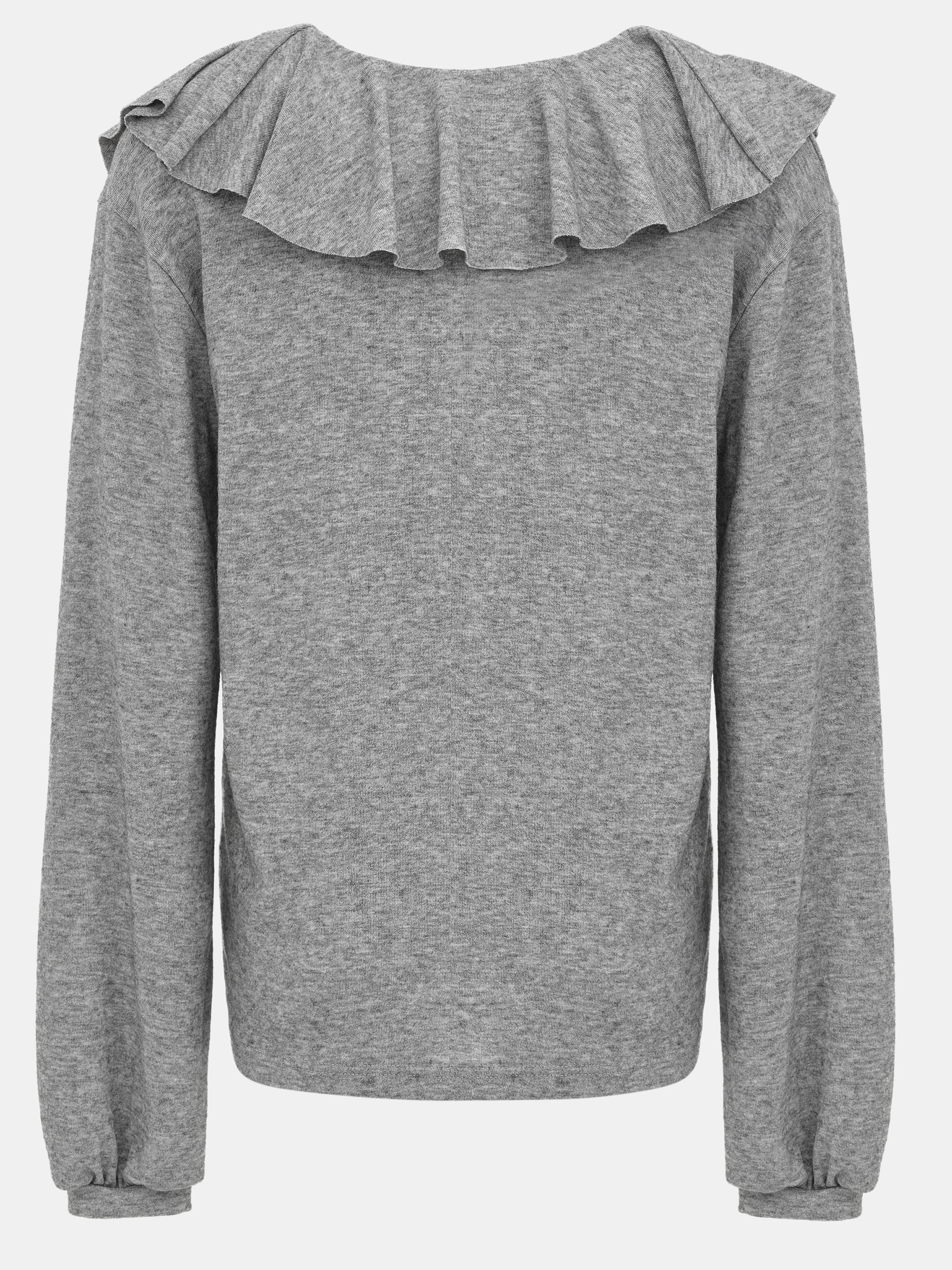 Frill-Collar Top, Grey