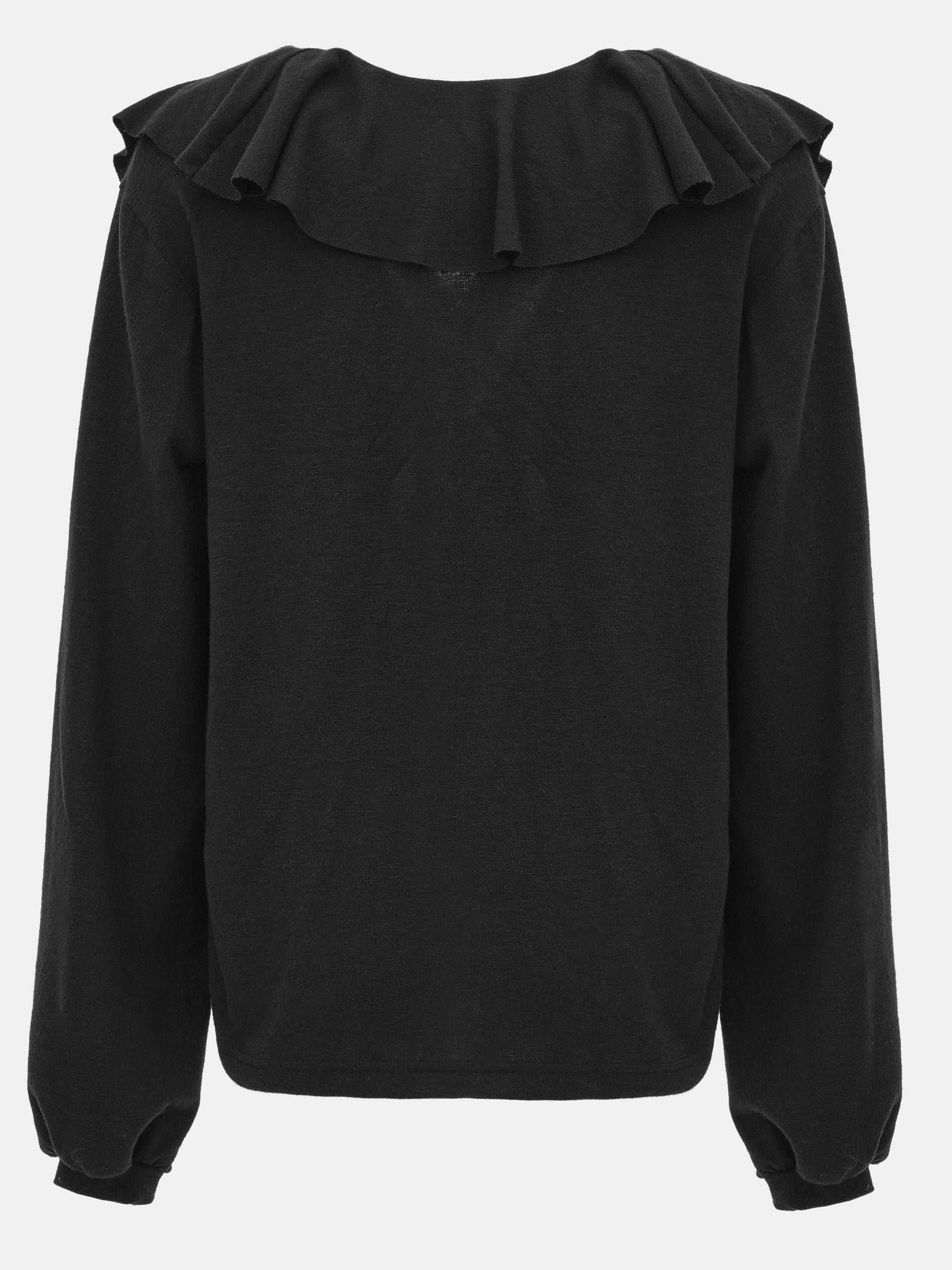 Frill-Collar Top, Black