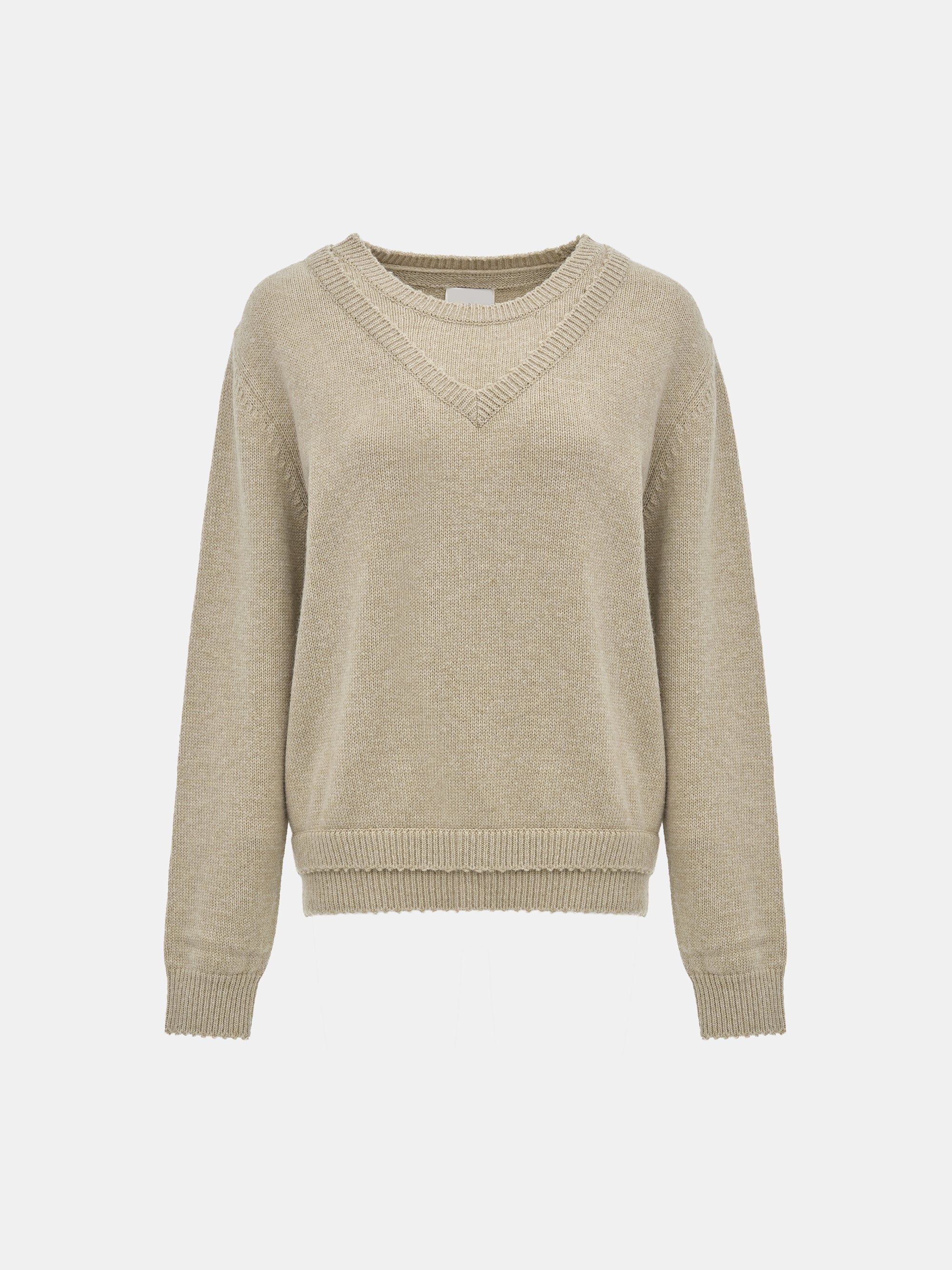 Double Layered Sweater, Beige