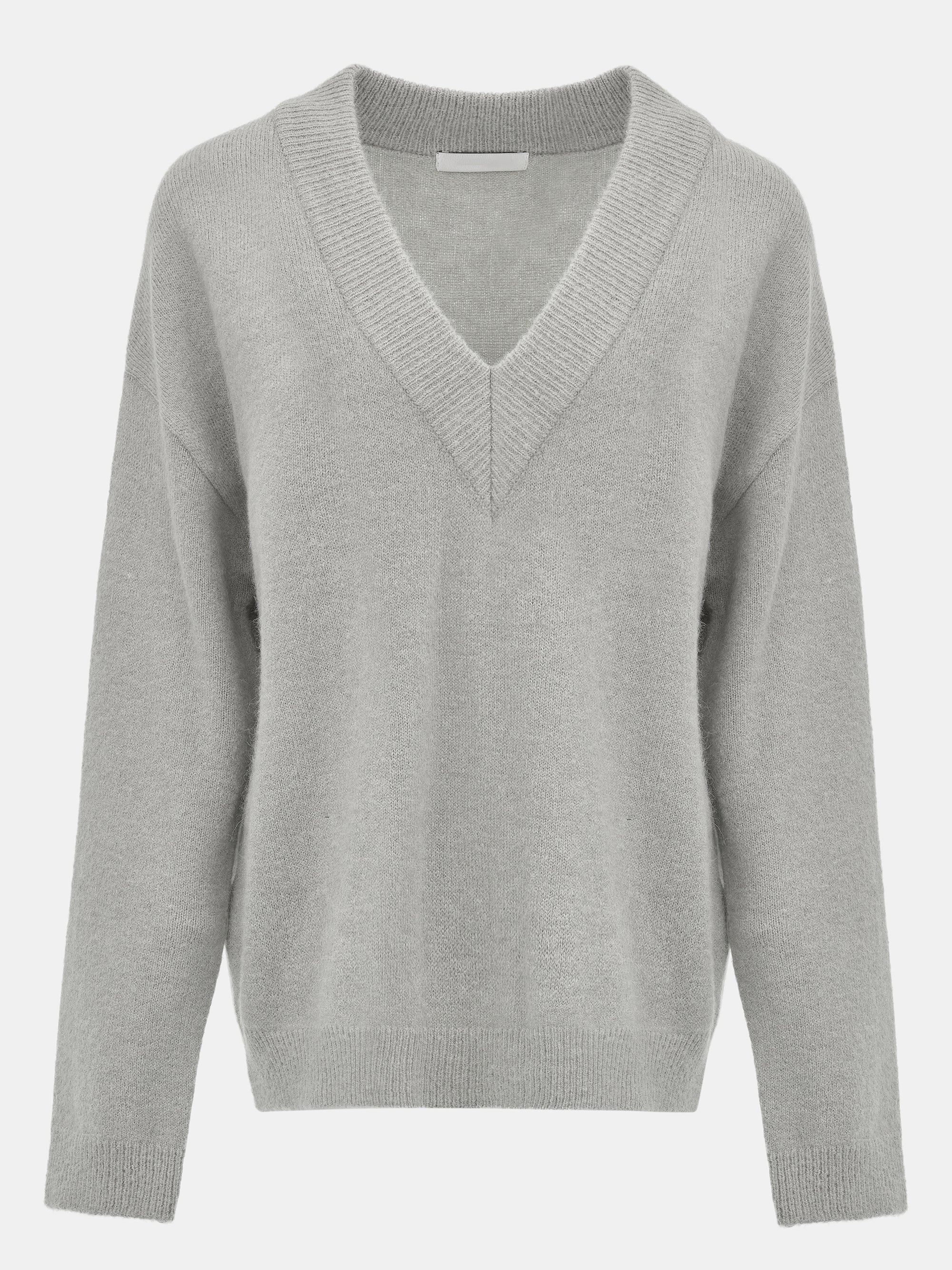 V-Neck Pullover, Grey