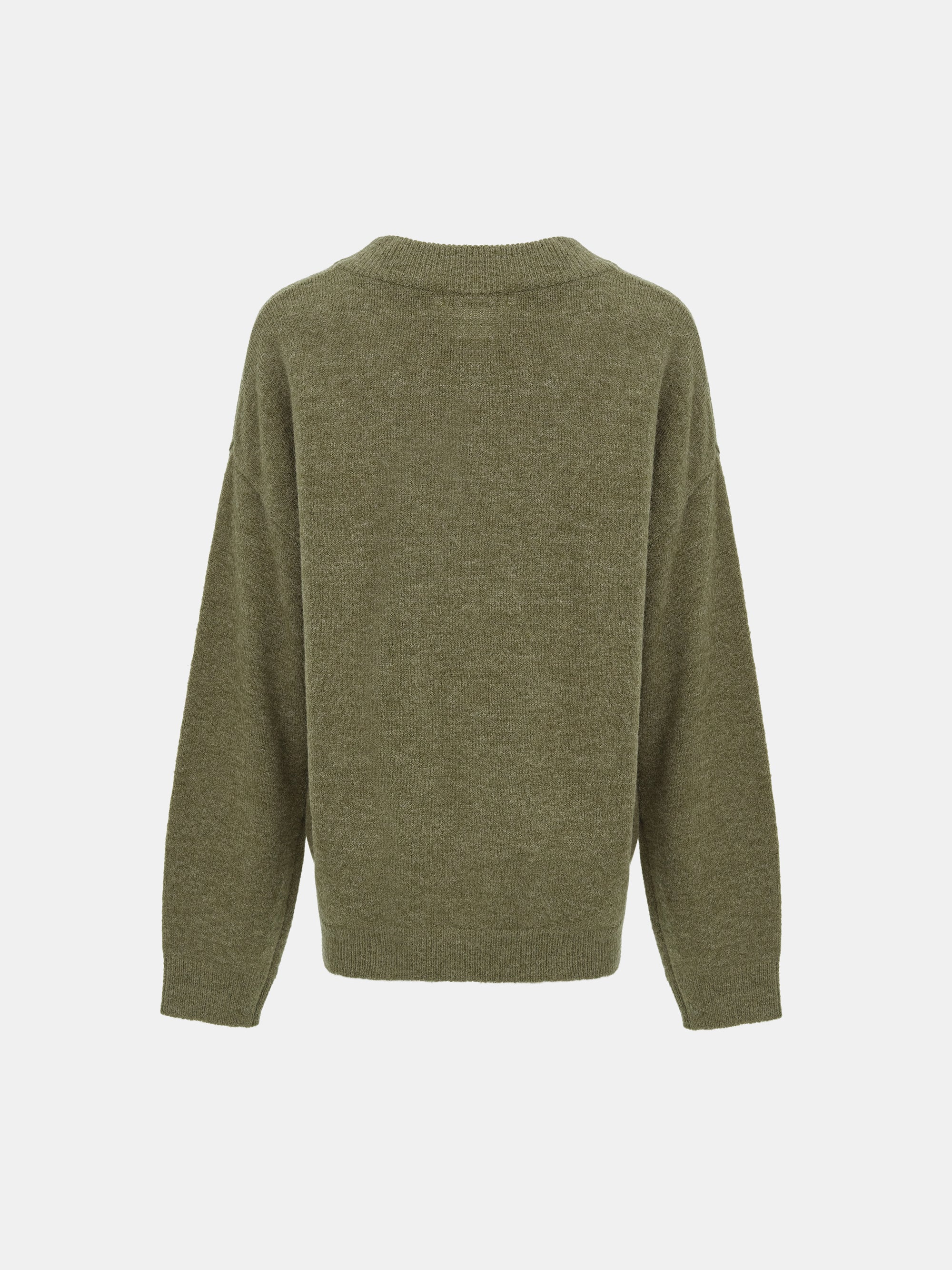 V-Neck Pullover, Olive