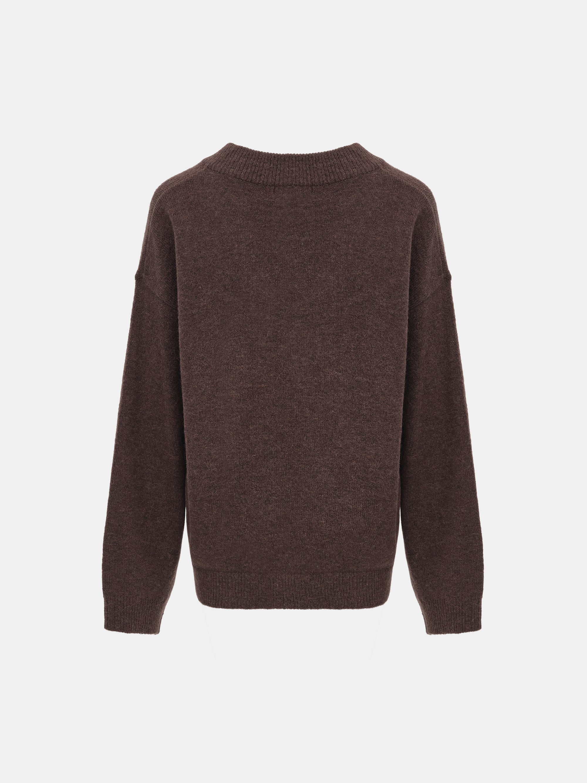V-Neck Pullover, Brown