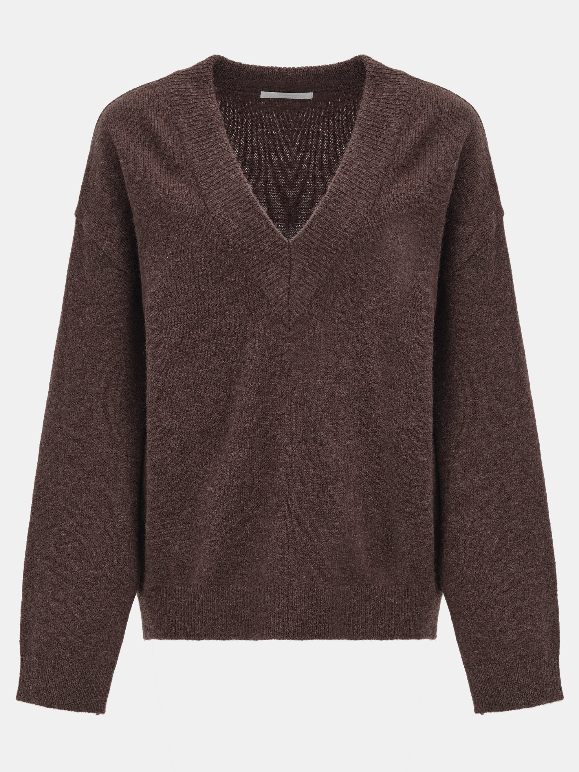 V-Neck Pullover, Brown