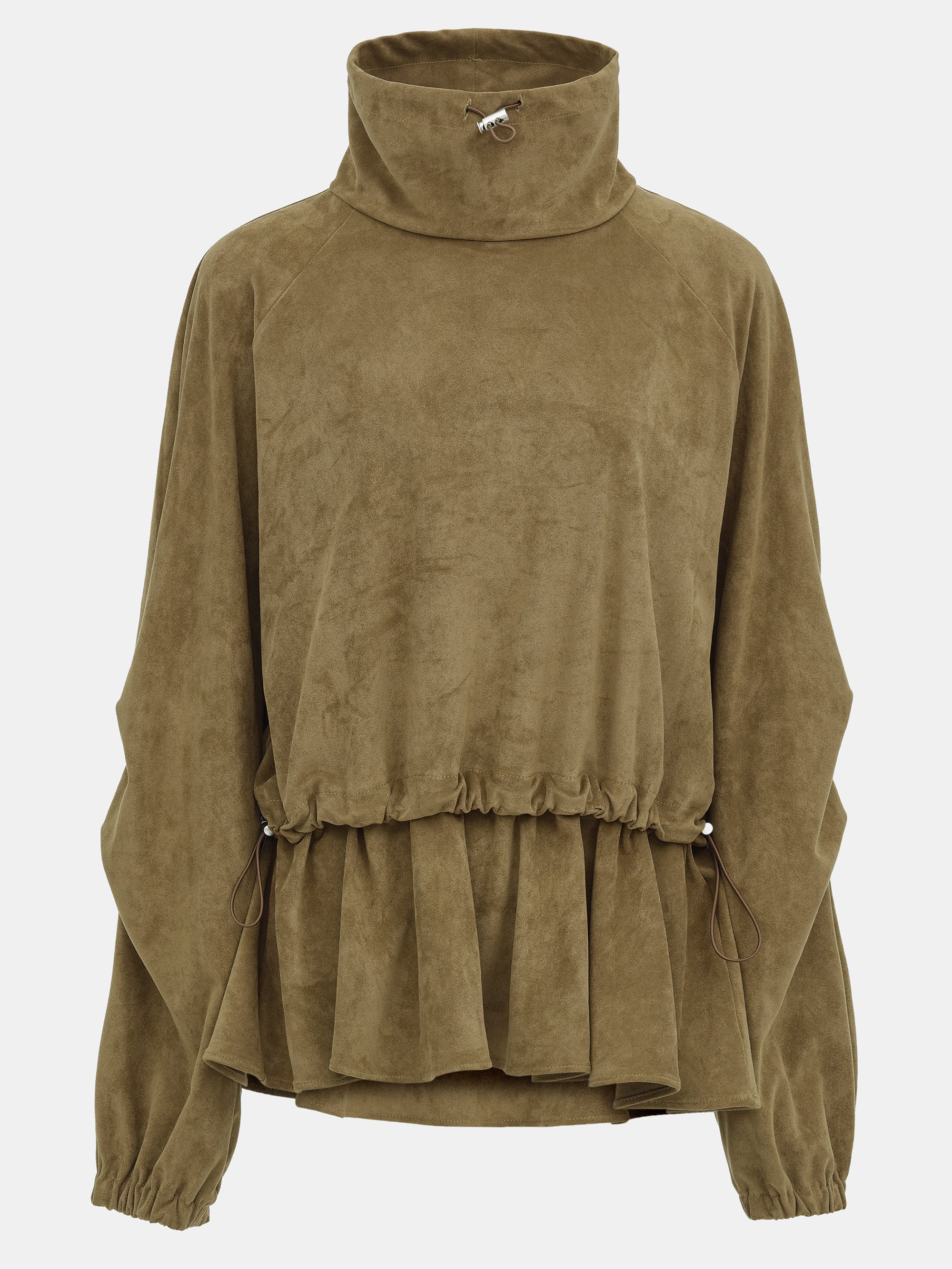 Suede Effect Anorak, Brown