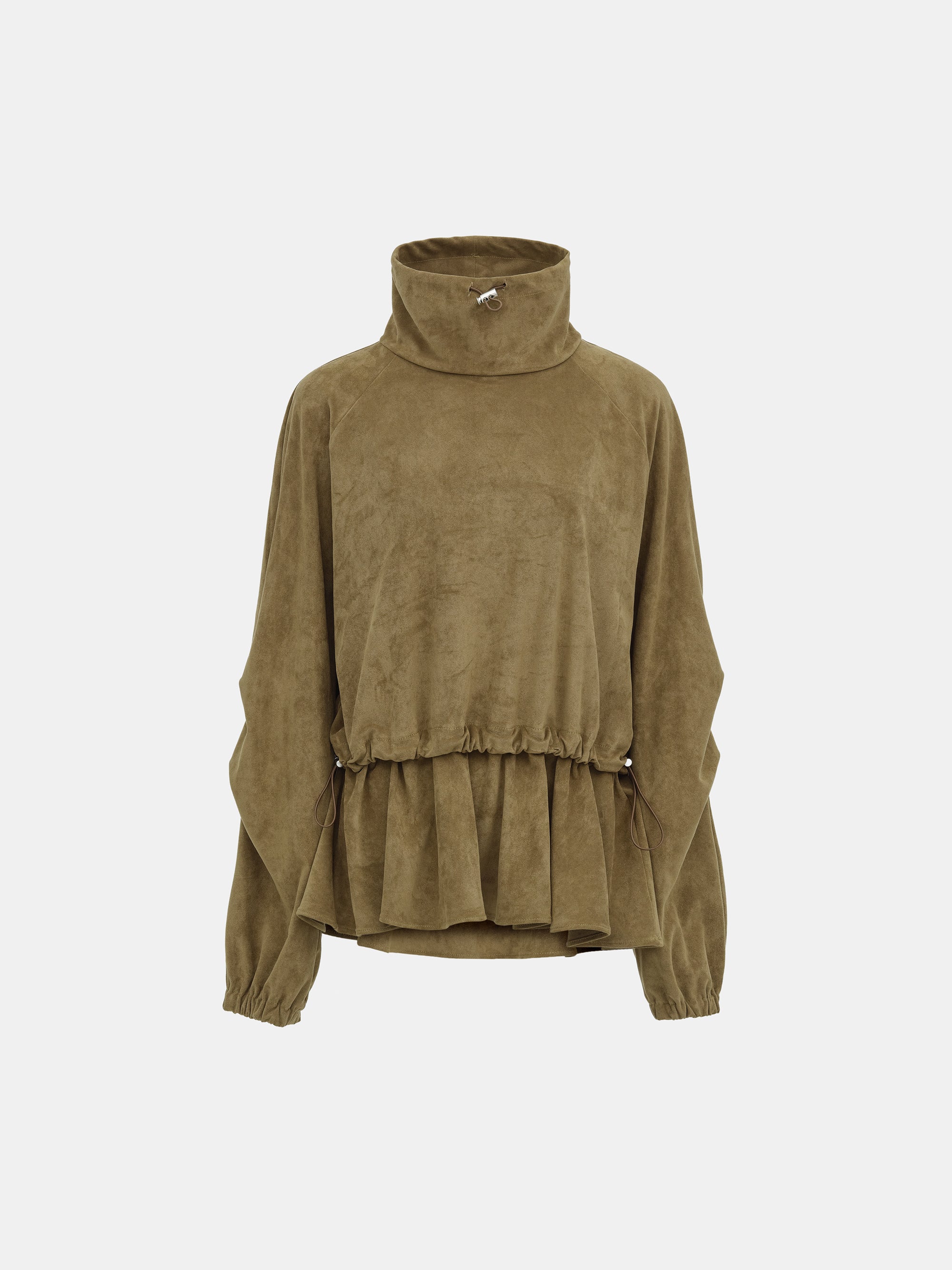Suede Effect Anorak, Brown