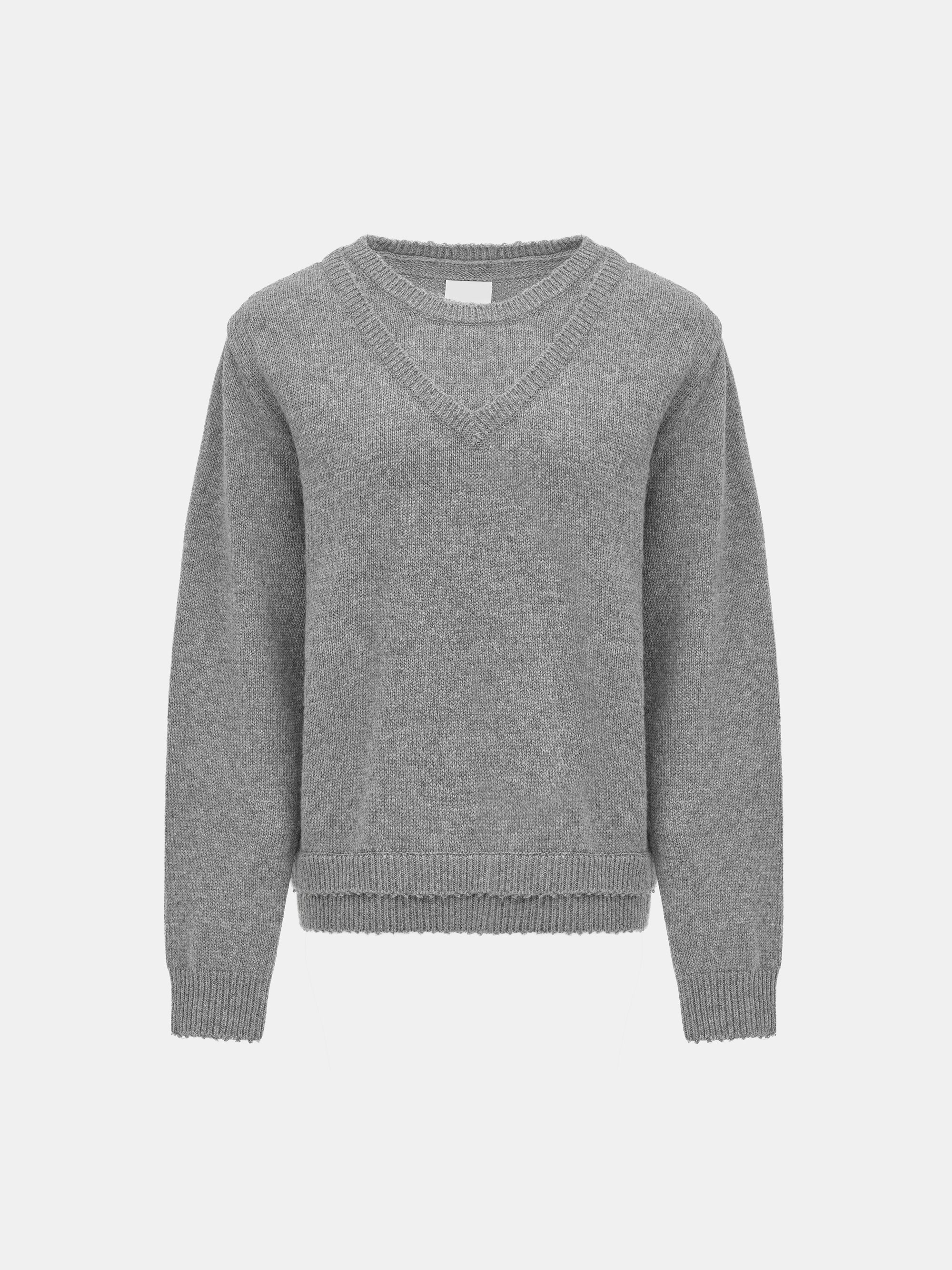 Double Layered Sweater, Grey