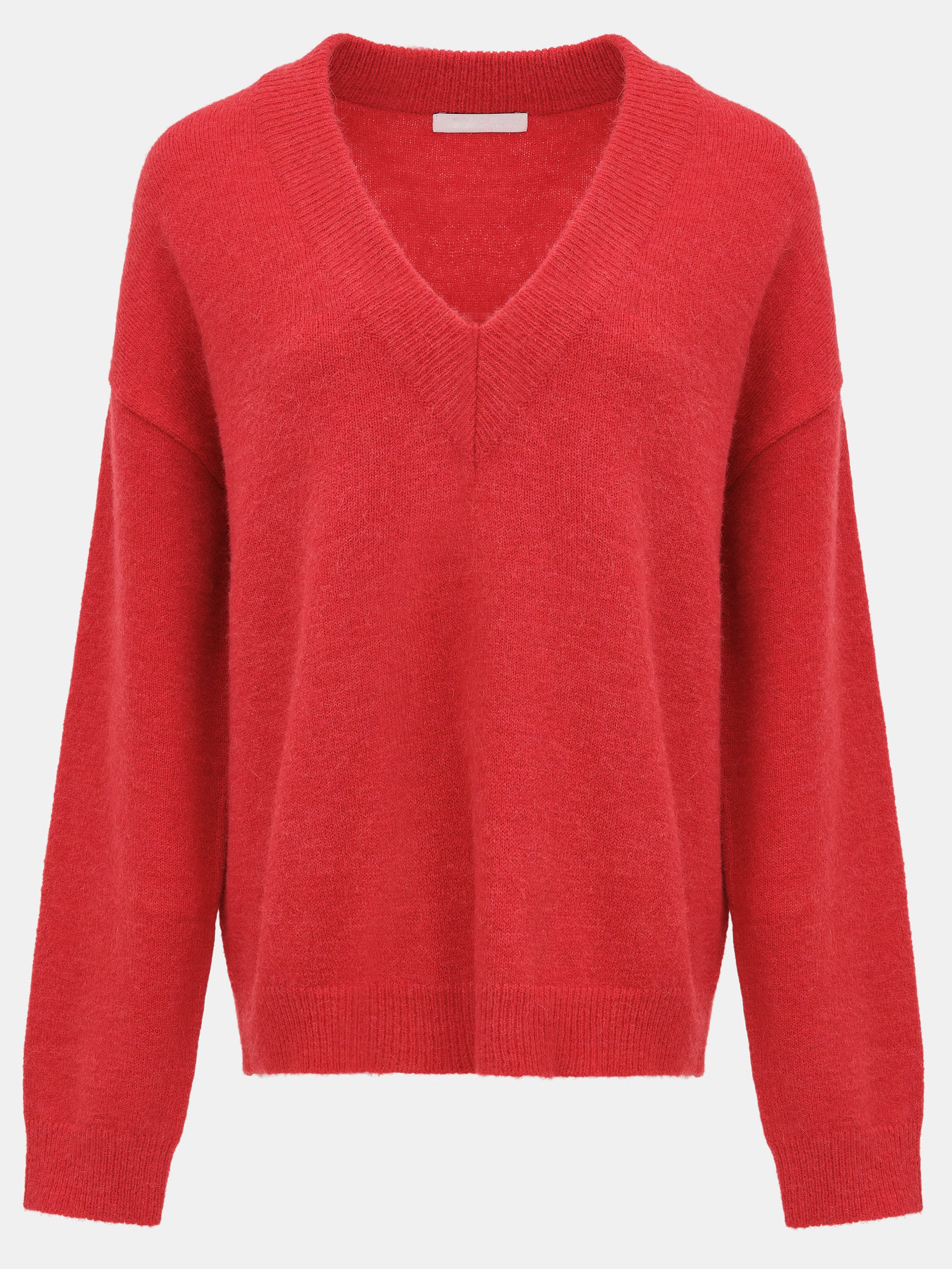 V-Neck Pullover, Red