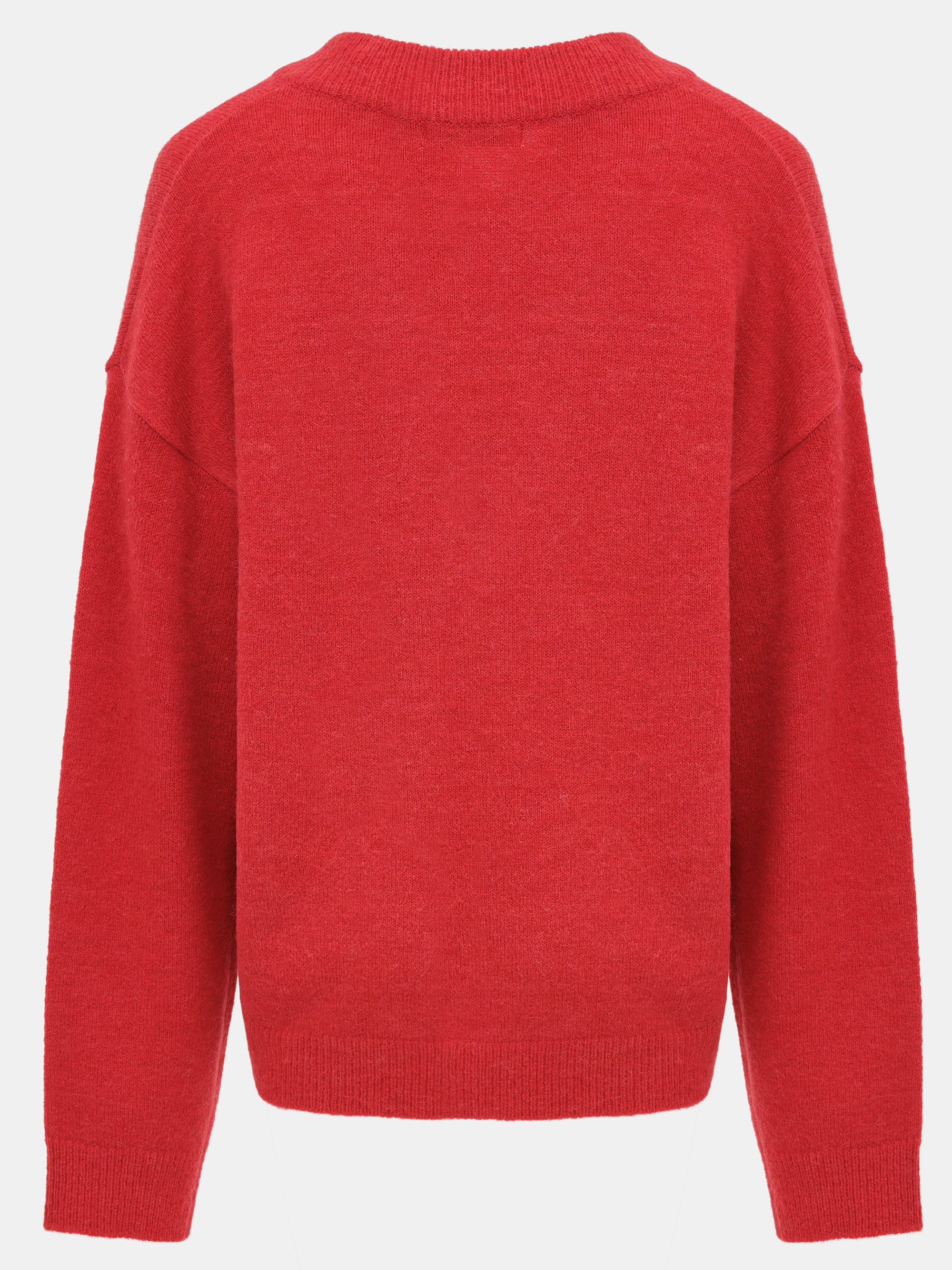 V-Neck Pullover, Red