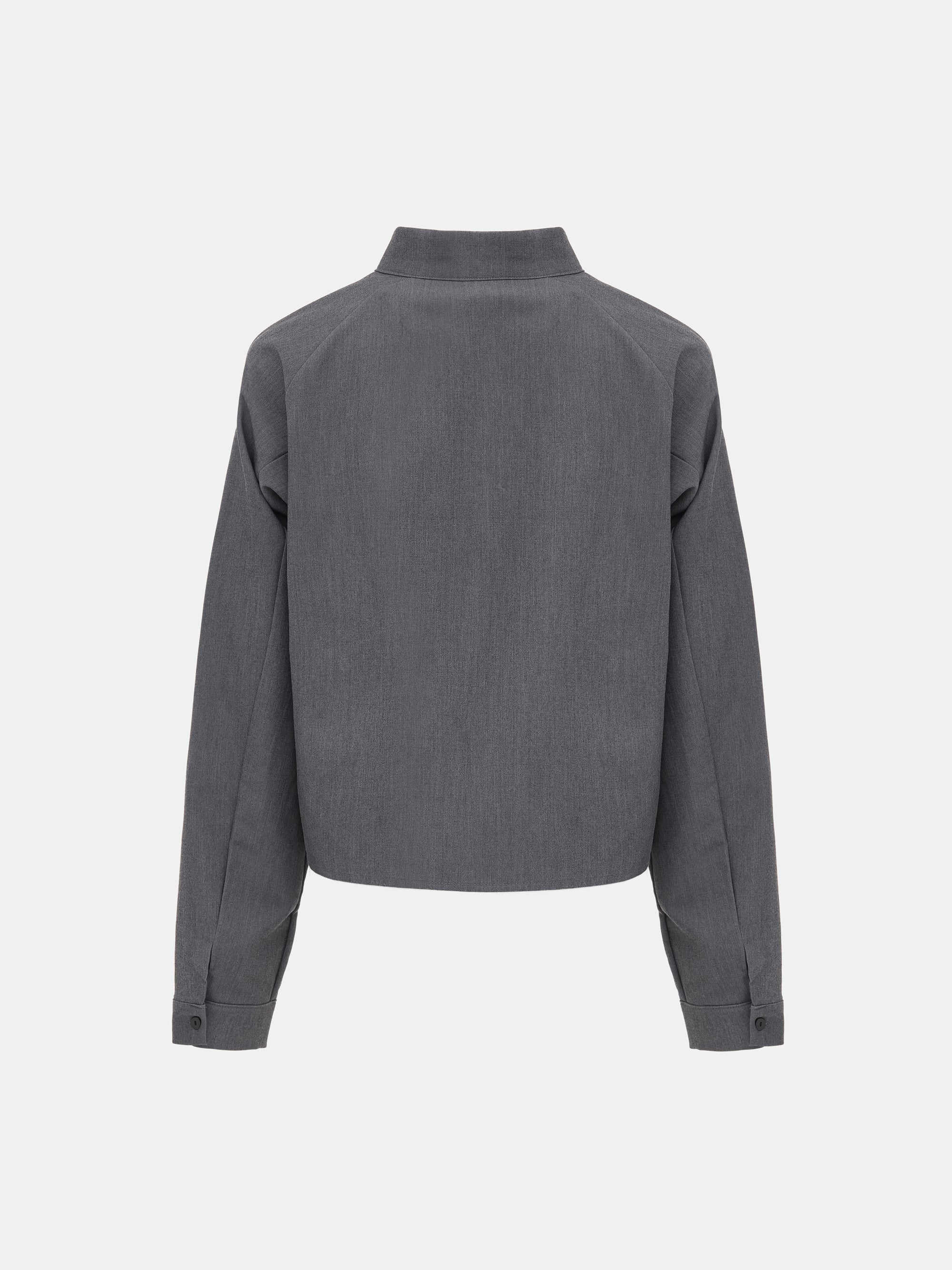 Pleated Top, Grey