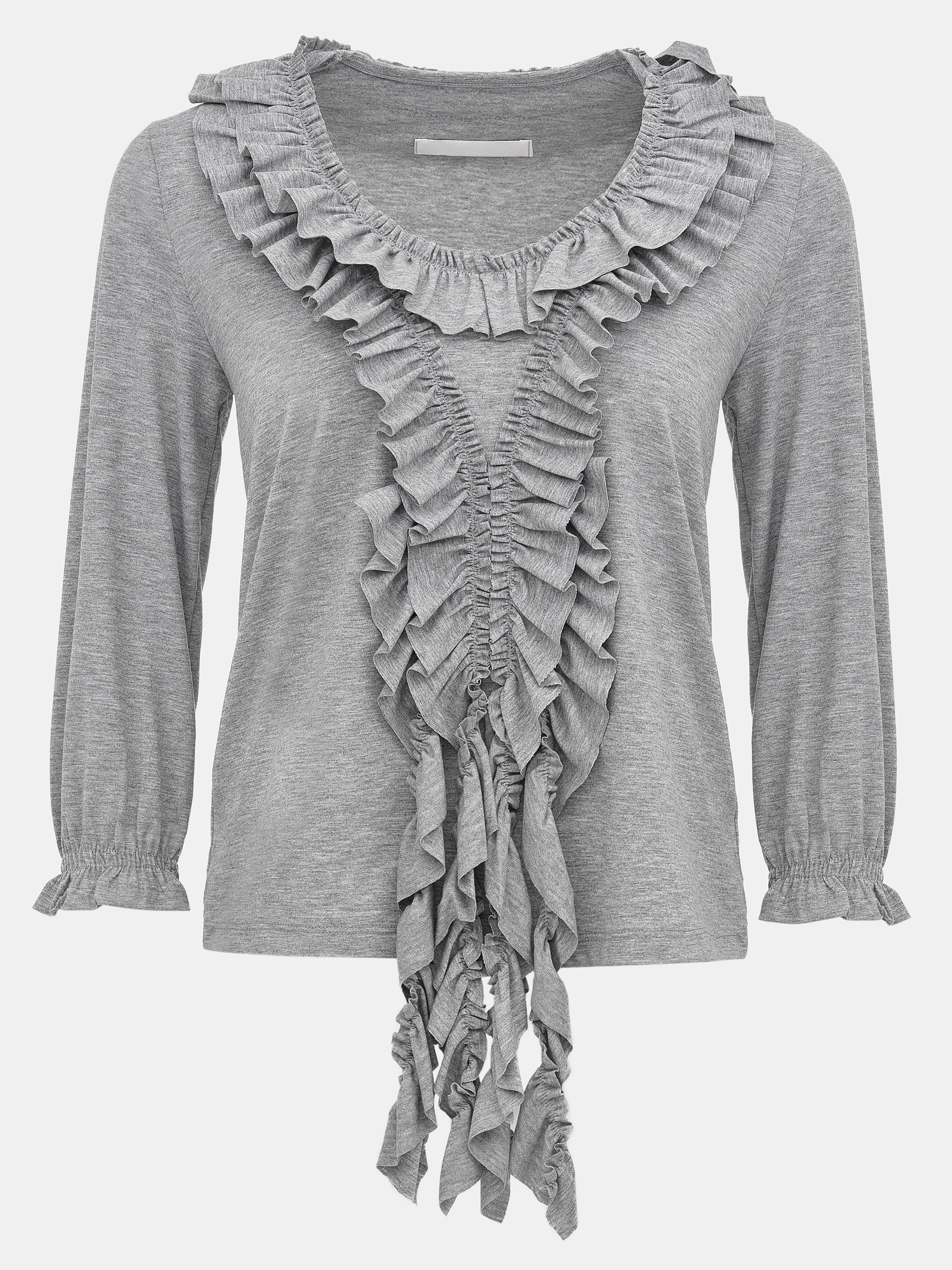 Tiered Ruffle T-Shirt, Grey