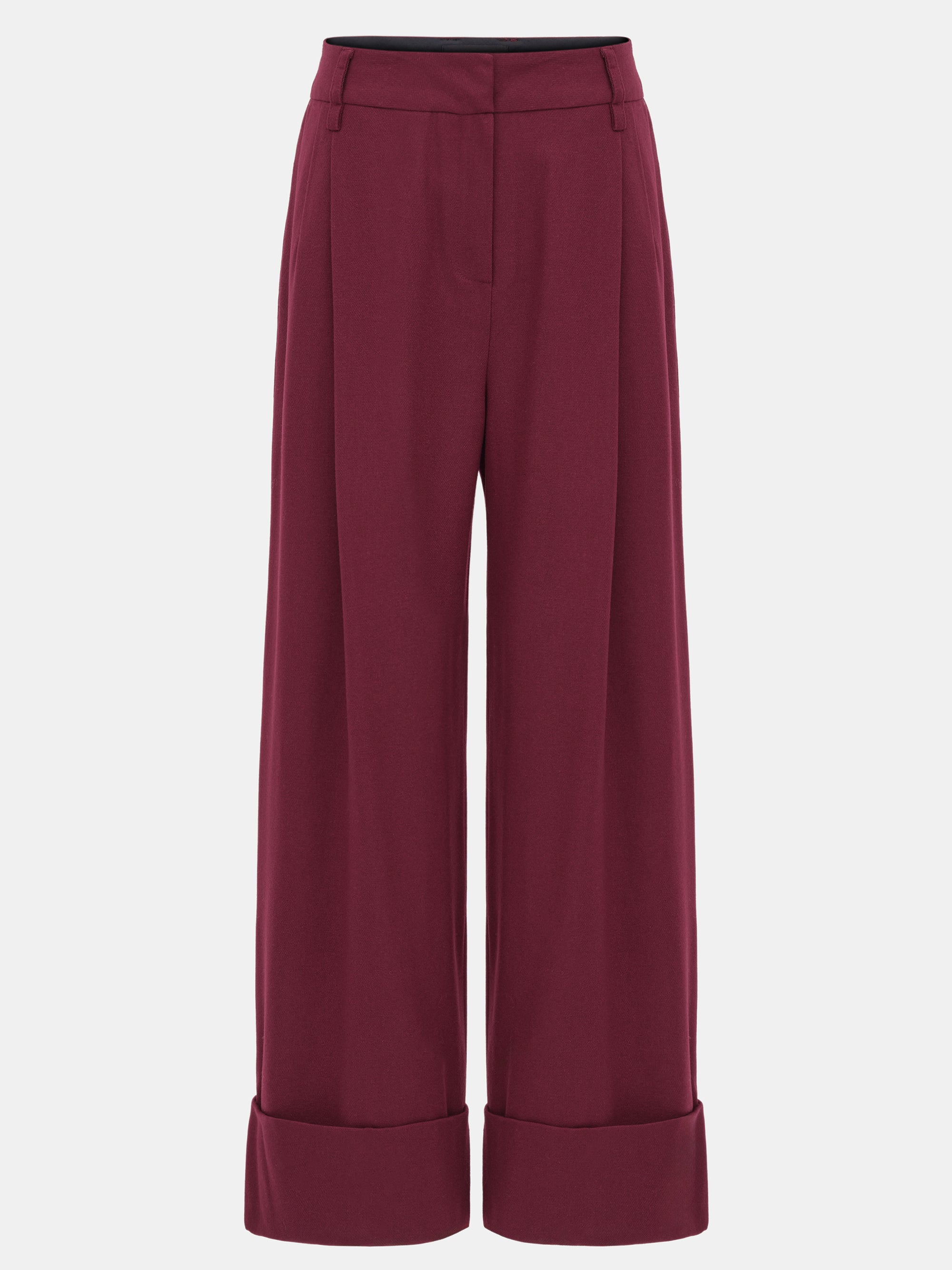 Turn Up Trousers, Burgundy