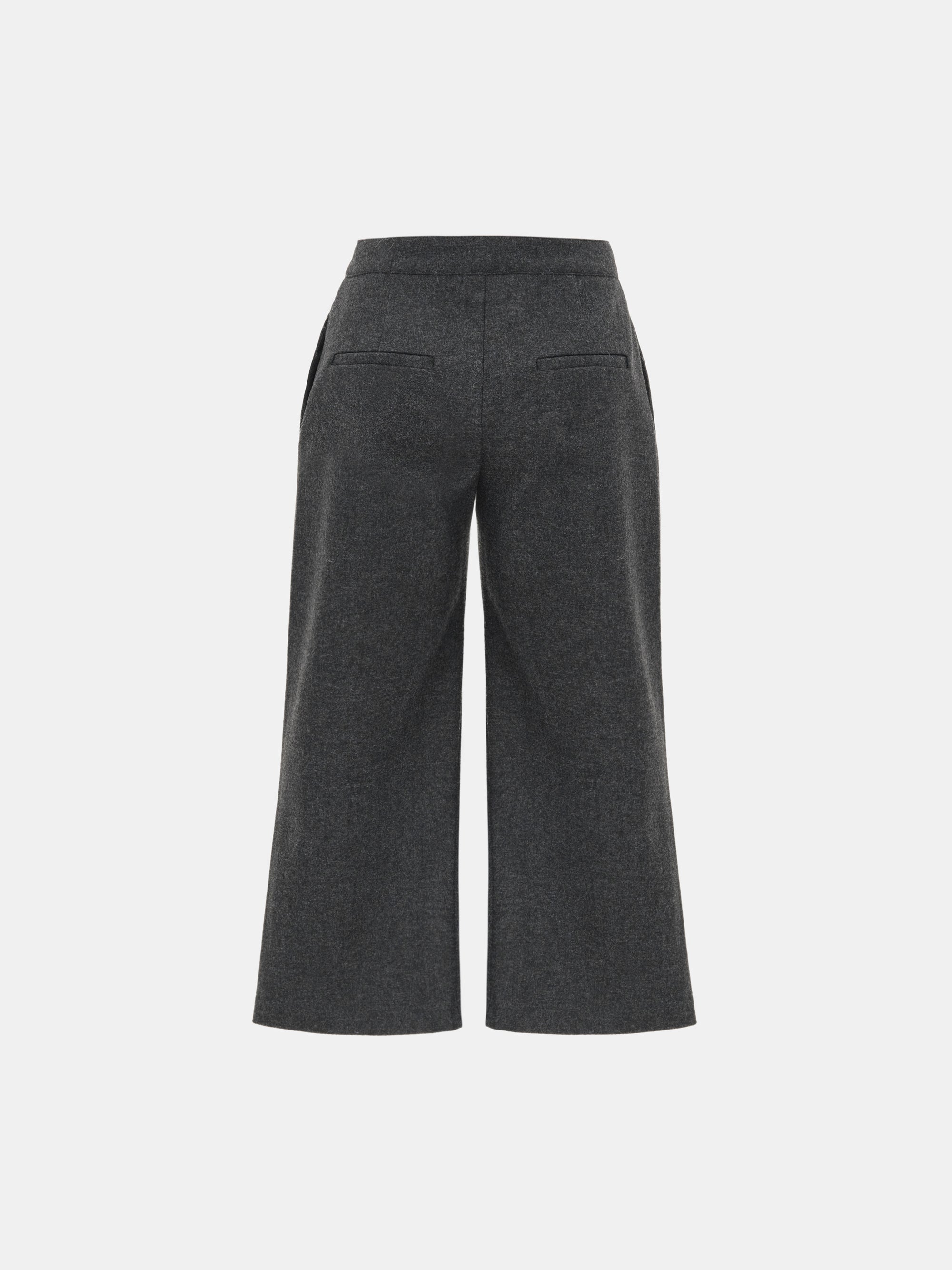 Wool-Blend Knee Pants, Brown
