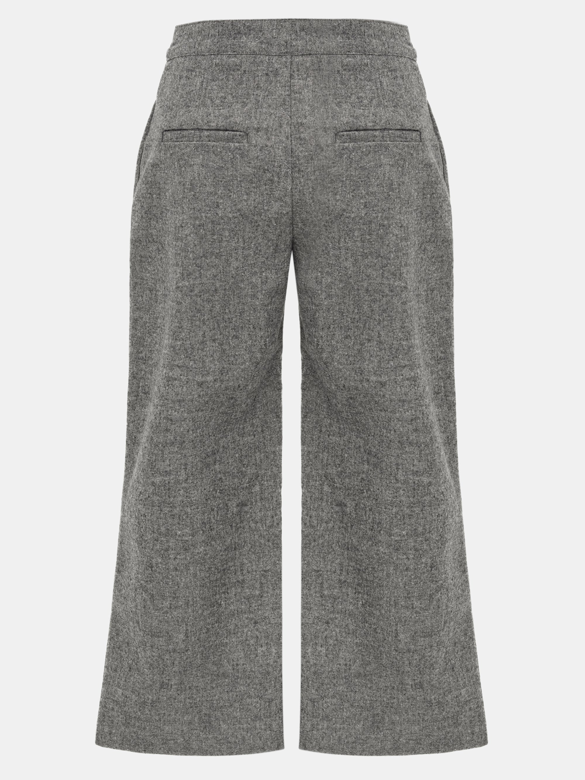 Wool-Blend Knee Pants, Grey