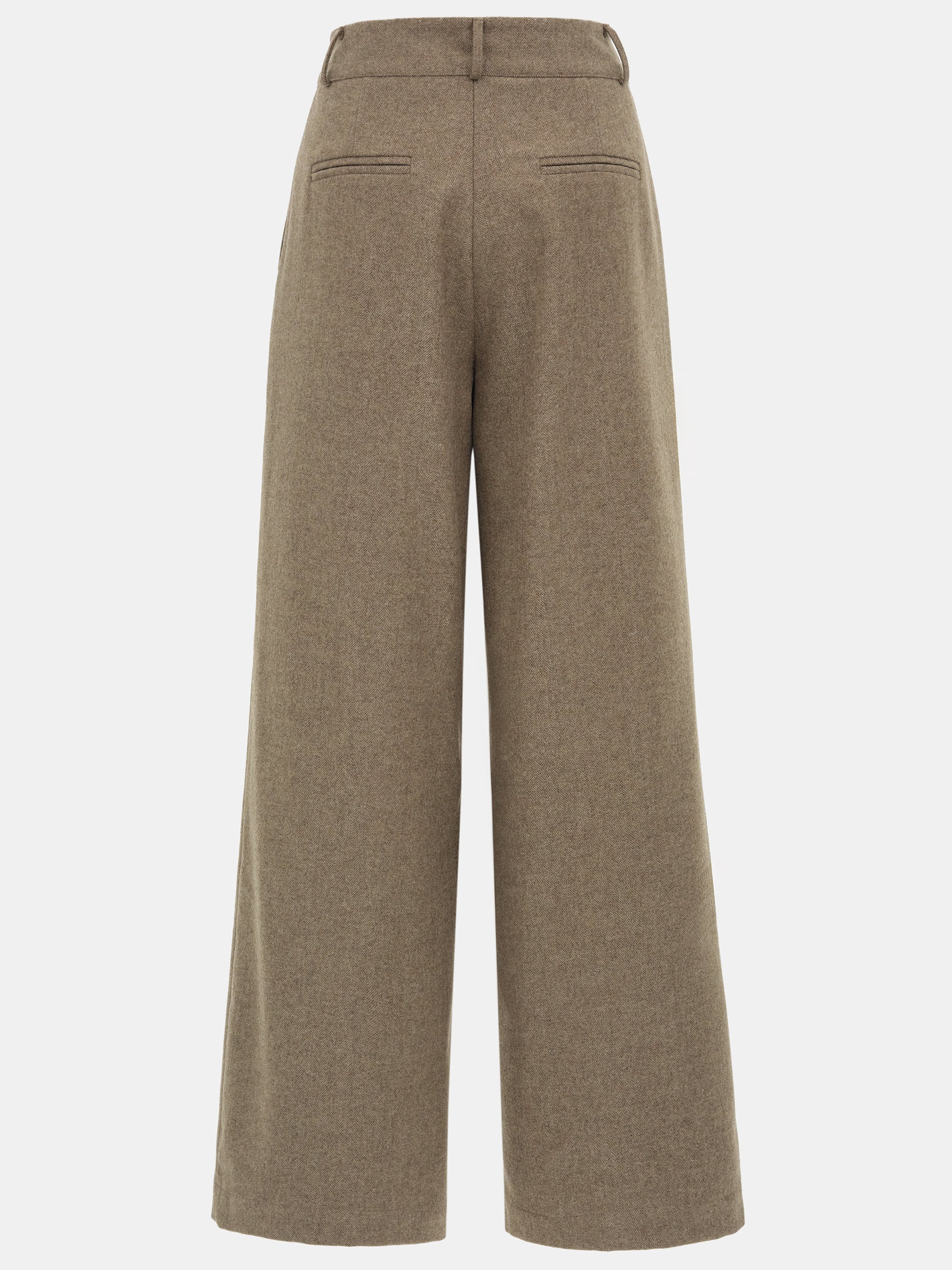 Button Suit Pants, Brown