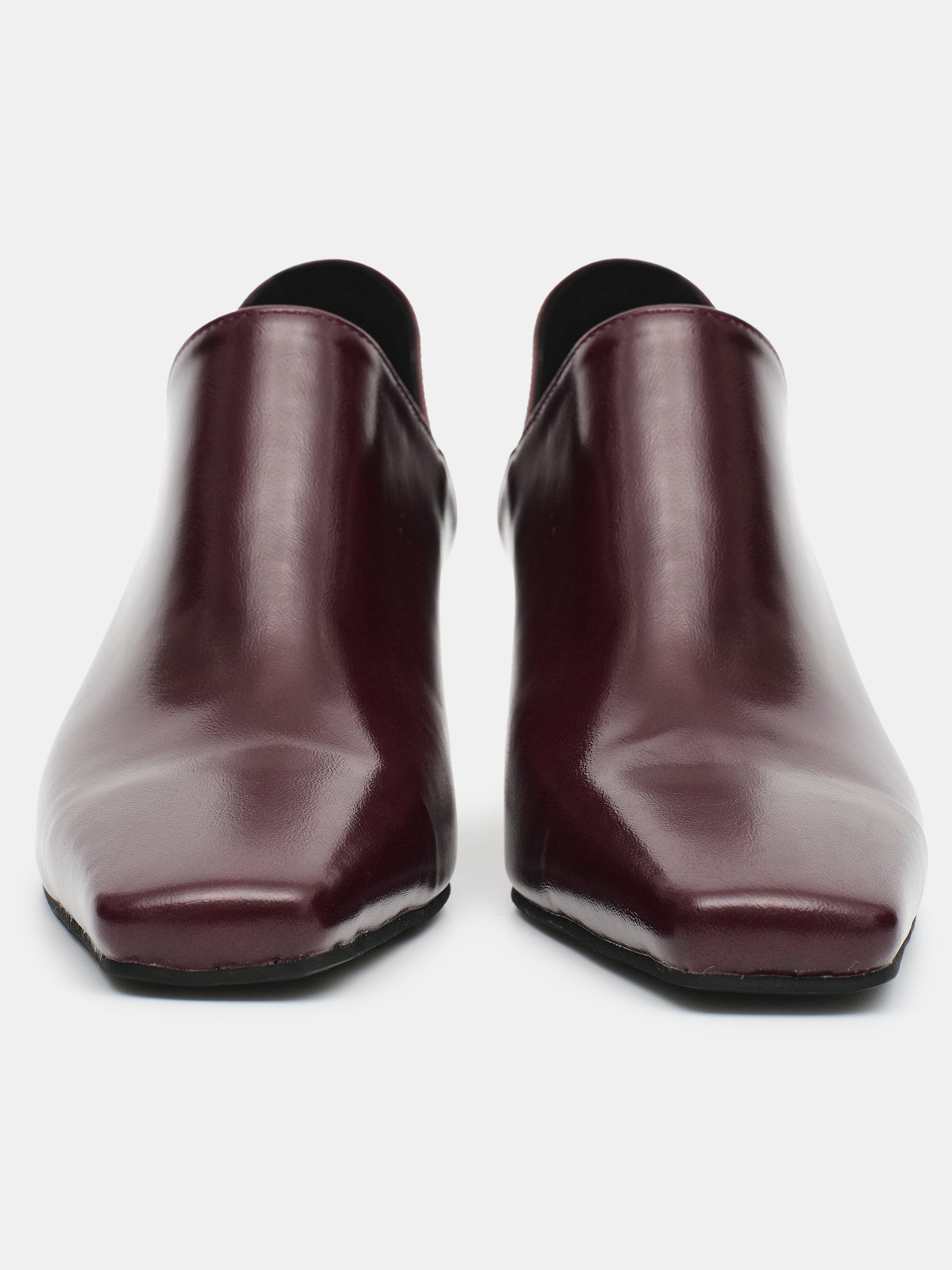 High Vamp Mule Loafers, Plum