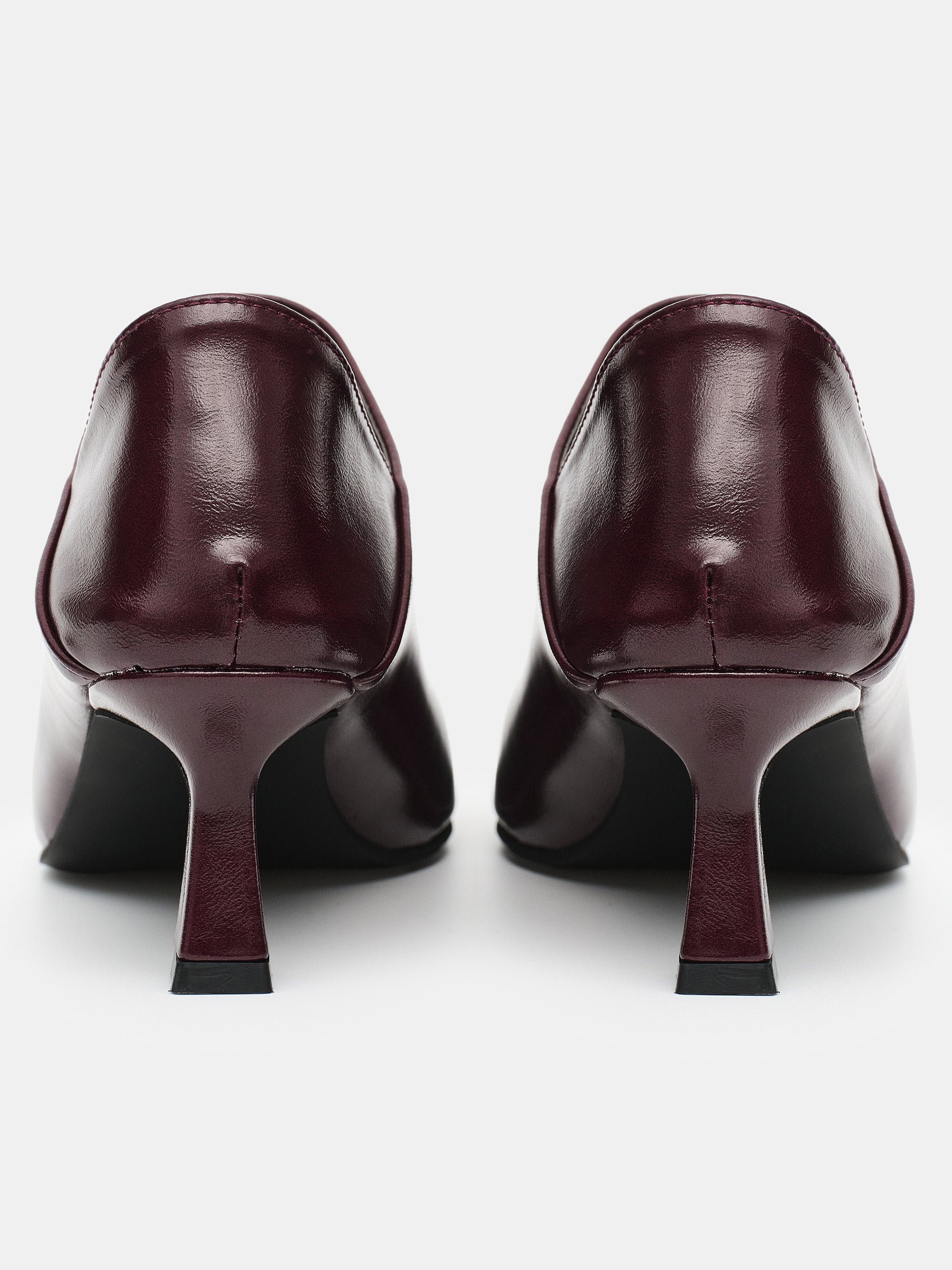 High Vamp Mule Loafers, Plum