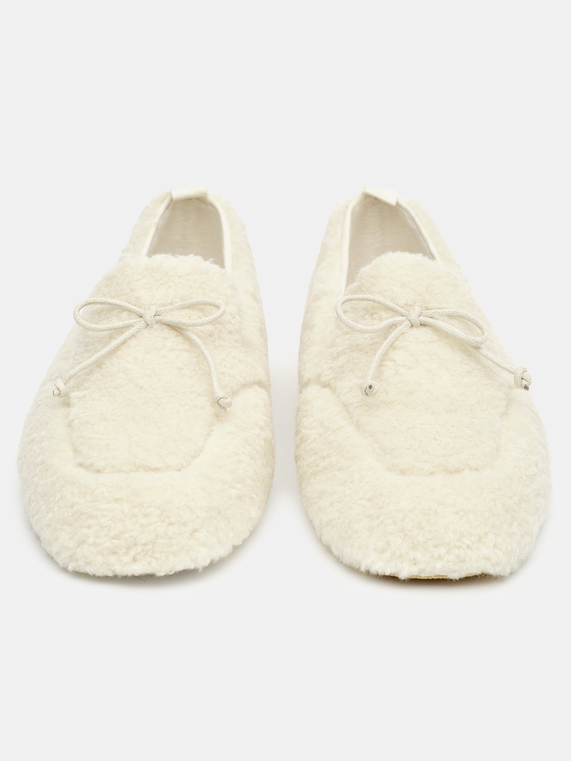 Shearling Moccasin Loafers, Ivory
