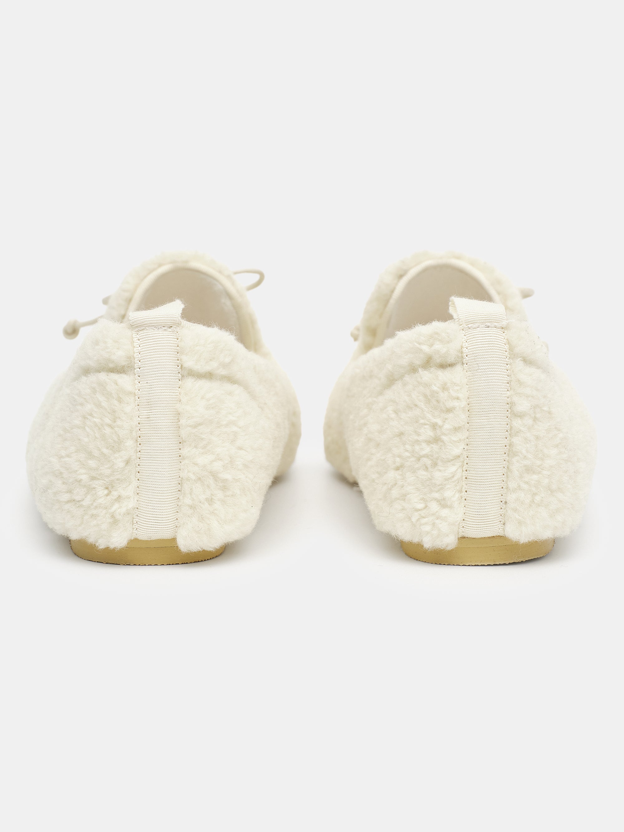 Shearling Moccasin Loafers, Ivory